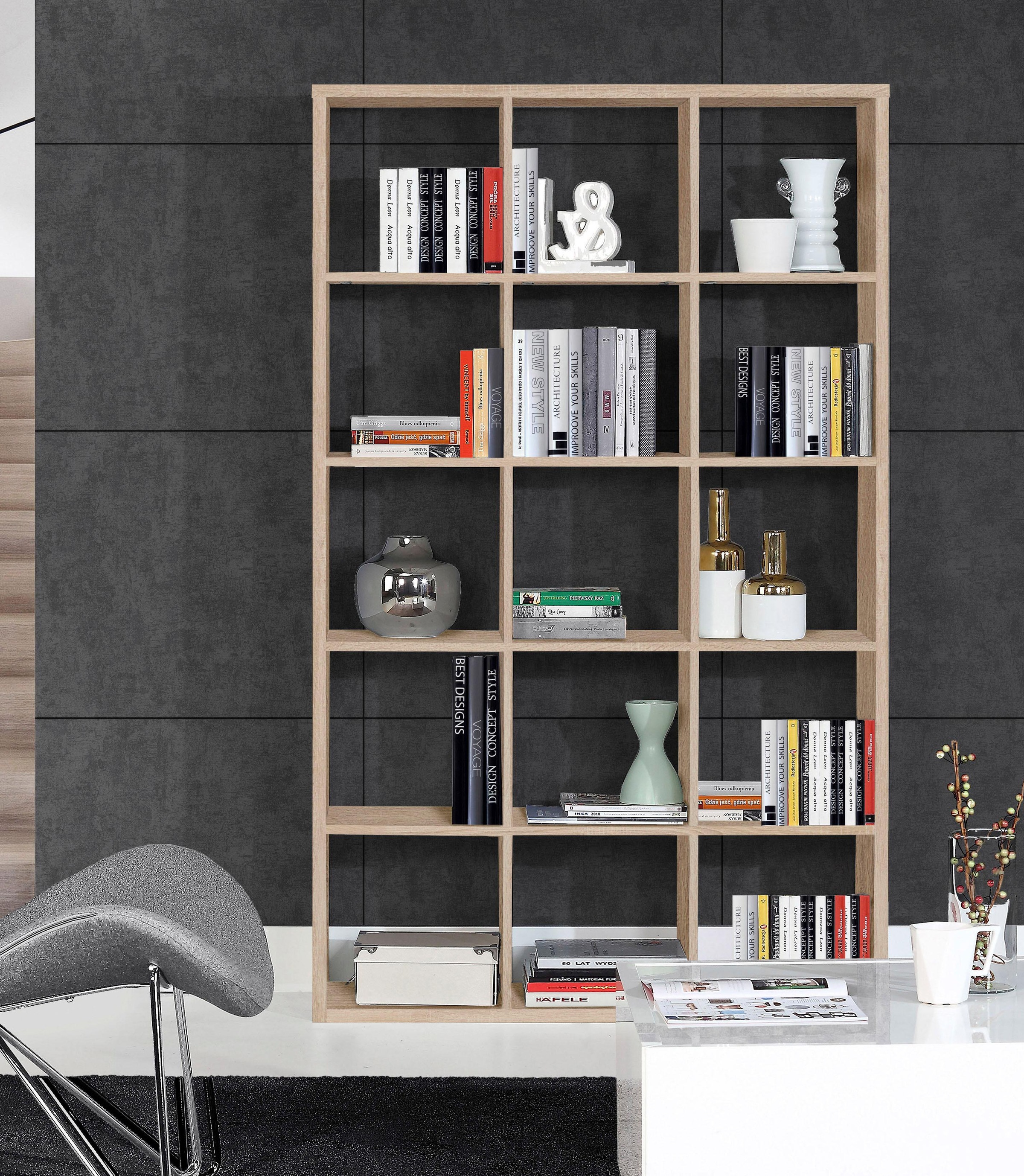 FORTE Standregal »Mauro, Raumteiler, sorgt für Stil und Ordnung« B/H/T ca: günstig online kaufen