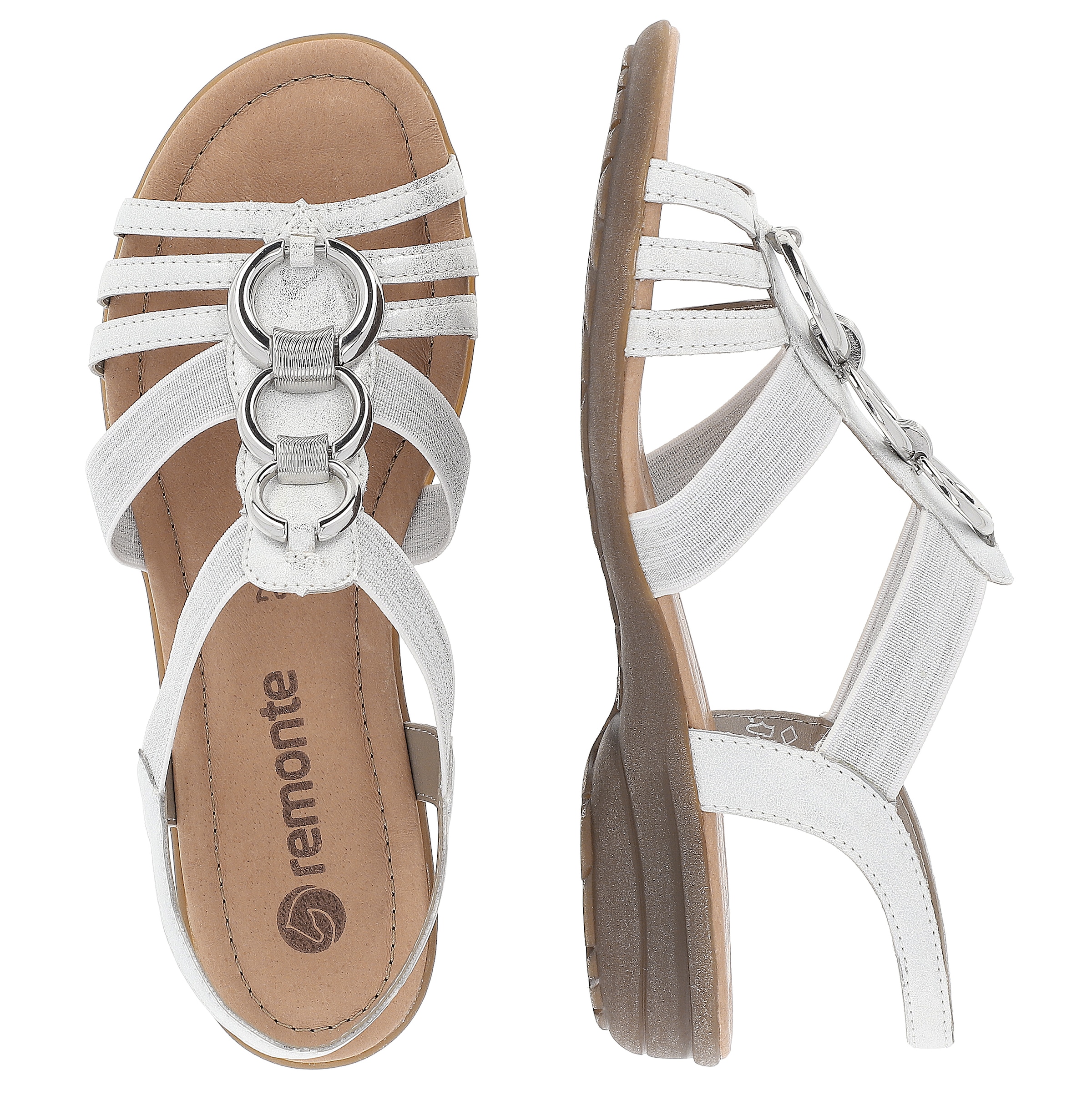 Remonte Riemchensandale, Keilabsatz, Sommerschuh, Sandalette mit Gummizügen
