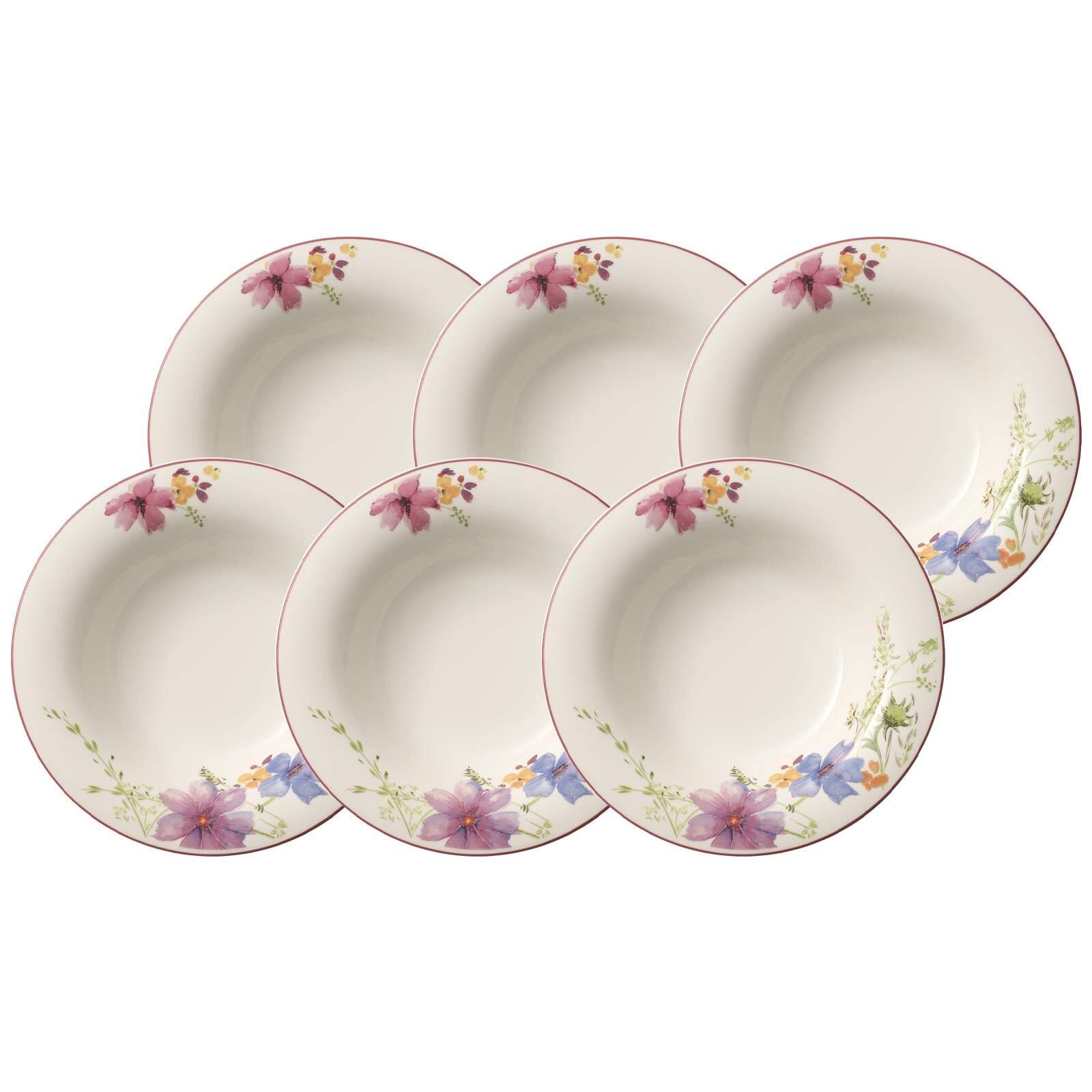 Villeroy & Boch Suppenteller »Suppenteller Mariefleur Basic ø 23 cm 6er Set günstig online kaufen