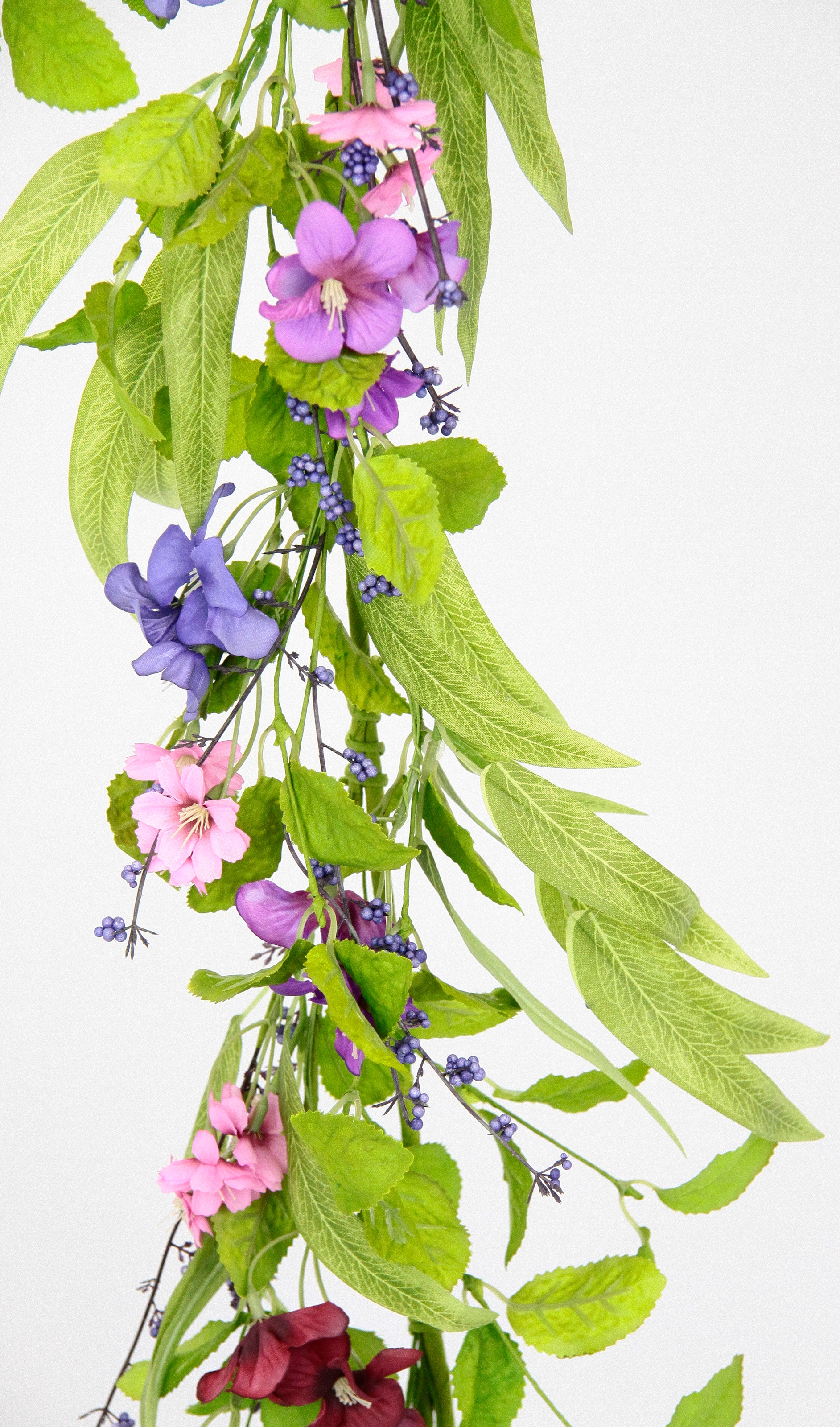 I.GE.A. Kunstblume »Blütenranke«, Blumenranke Hochzeit Rechnung auf Girlande Wand Stiefmütterchenranke bestellen EfeuRaum