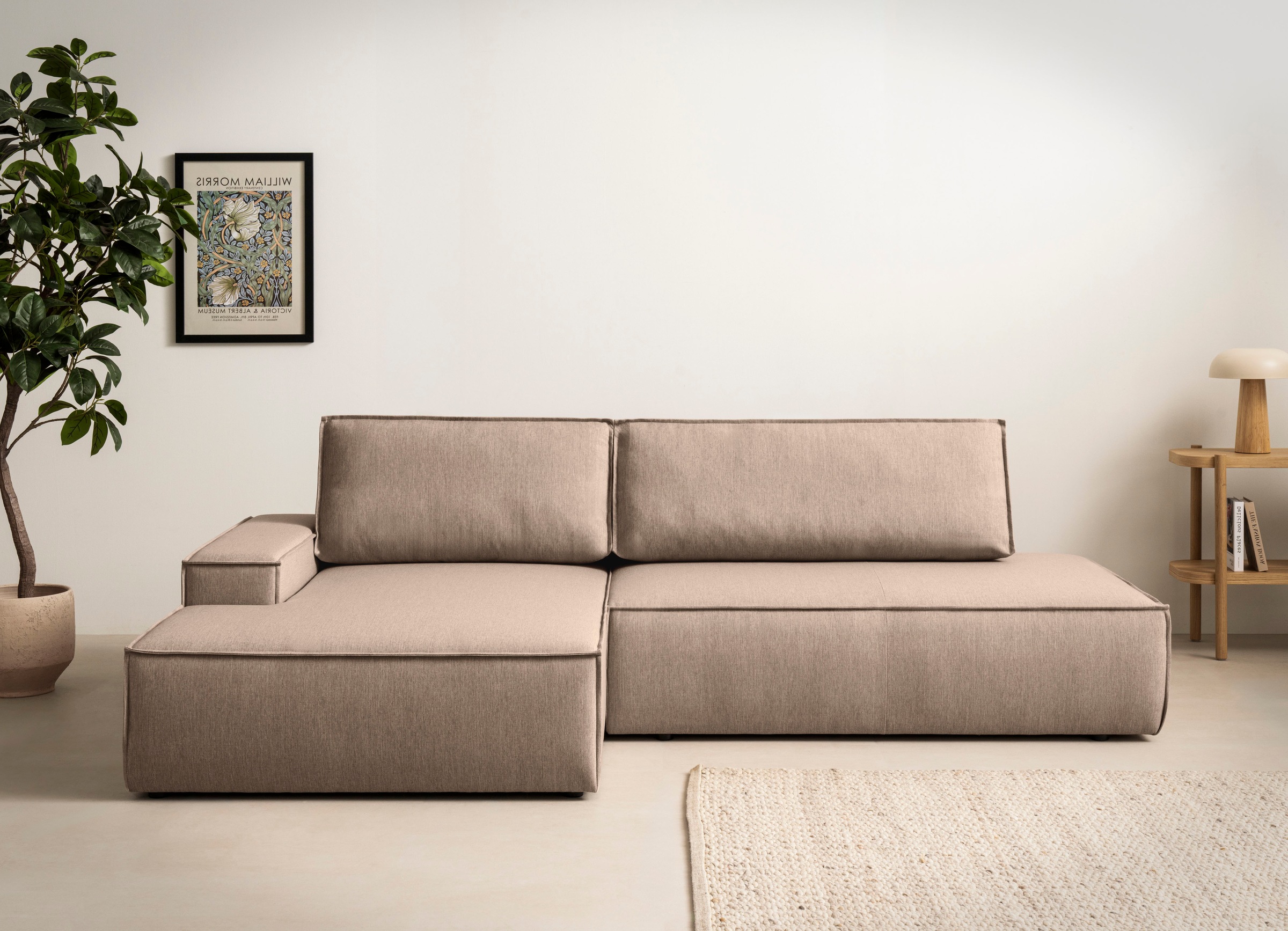 Home affaire Ecksofa »SHERWOOD, Schlafsofa in L-Form offen (275cm), Cord, L günstig online kaufen