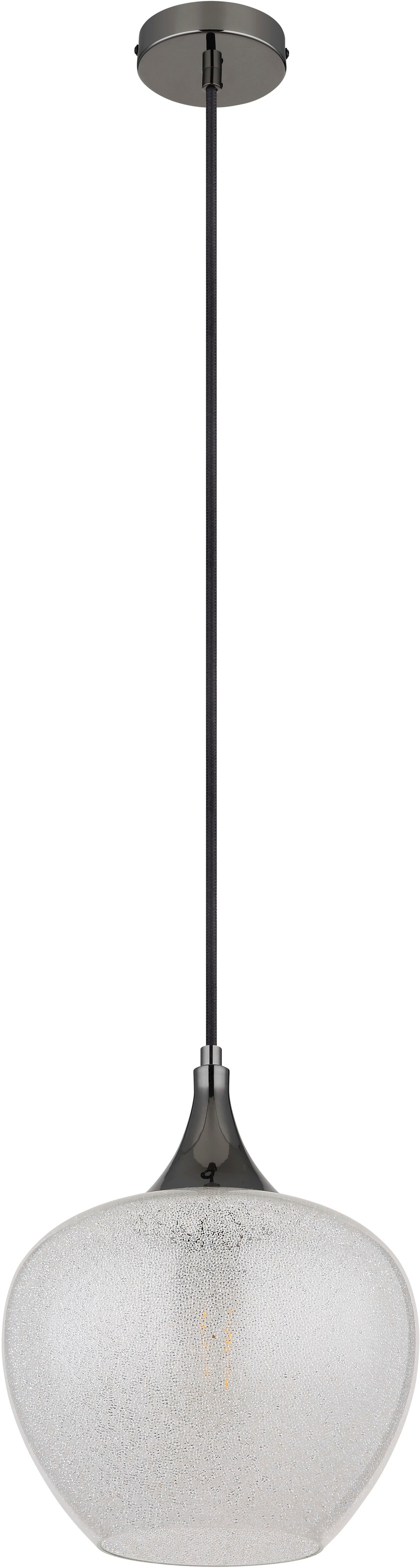 GLOBO LIGHTING Hängeleuchte »MAXY« E27 1 Stk. Hängeleuchte Schwarz-Chrom, Glas klar, Acrylkristalle, E27