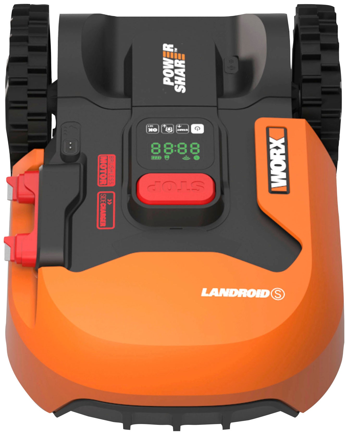 Worx Rasenmähroboter »Landroid S400«, (Set), 400m², 20V/2Ah, 18cm/20-50mm, WiFi/Bluetooth, Cut to edge, PowerShare