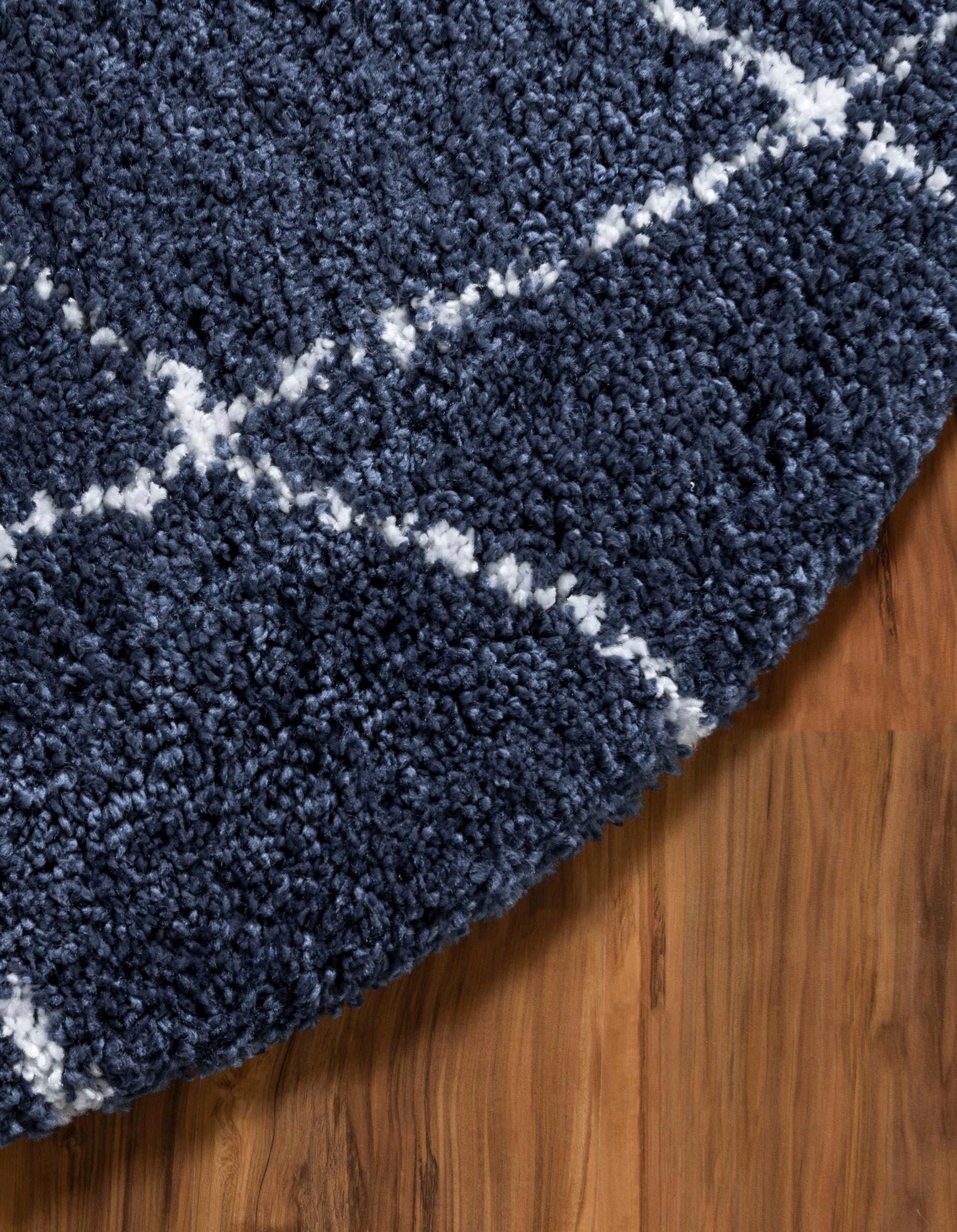 Myflair Möbel & Accessoires Hochflor-Teppich »Temara Shag Lagerräumung«, rund, 51 mm Höhe, gewebt, Rauten Design, weich & kuschelig