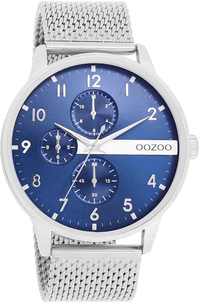 OOZOO Quarzuhr, Armbanduhr, Herrenuhr, Edelstahlarmband