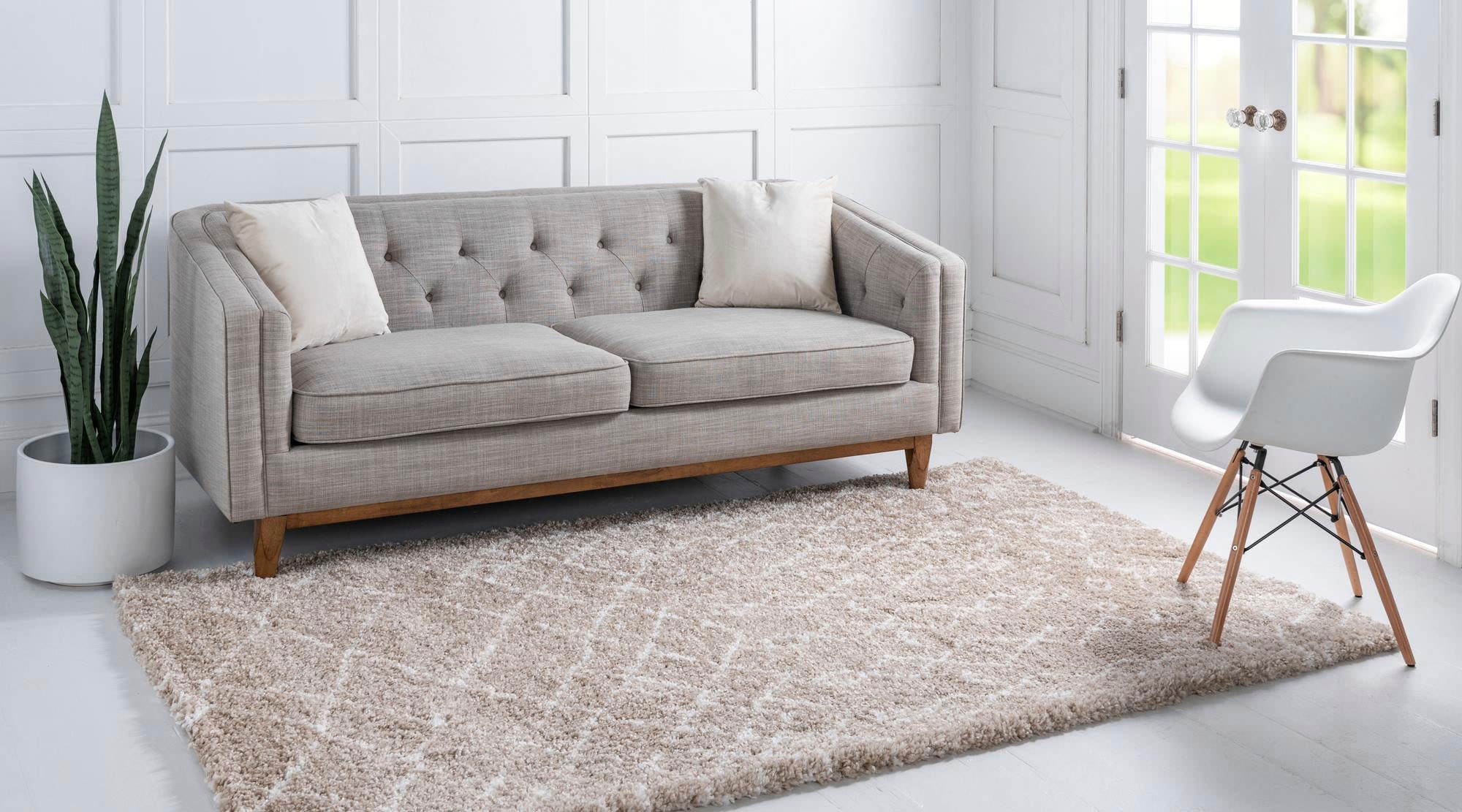 Myflair Möbel & Accessoires Hochflor-Teppich »Temara Shag Lagerräumung«, rechteckig, 51 mm Höhe, gewebt, Scandi Design, ideal im Wohnzimmer & Schlafzimmer