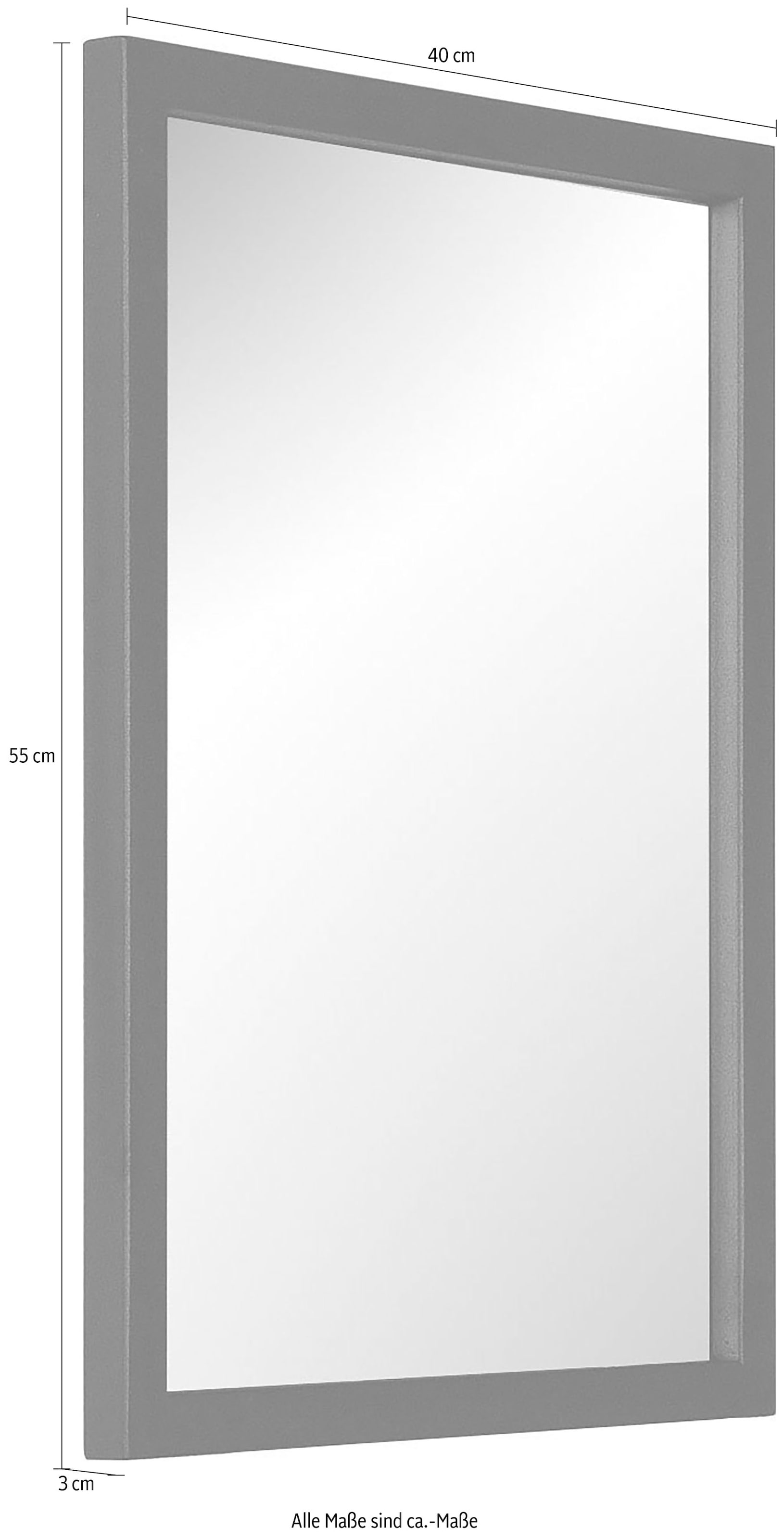 Spinder Design Wandspiegel »SENZA«, Metall, Breite 40 cm, Horizontal und vertikal befestigbar