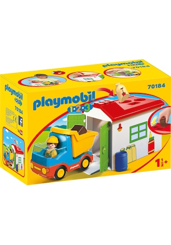 Konstruktions-Spielset »LKW mit Sortiergarage (70184), Playmobil 1-2-3«