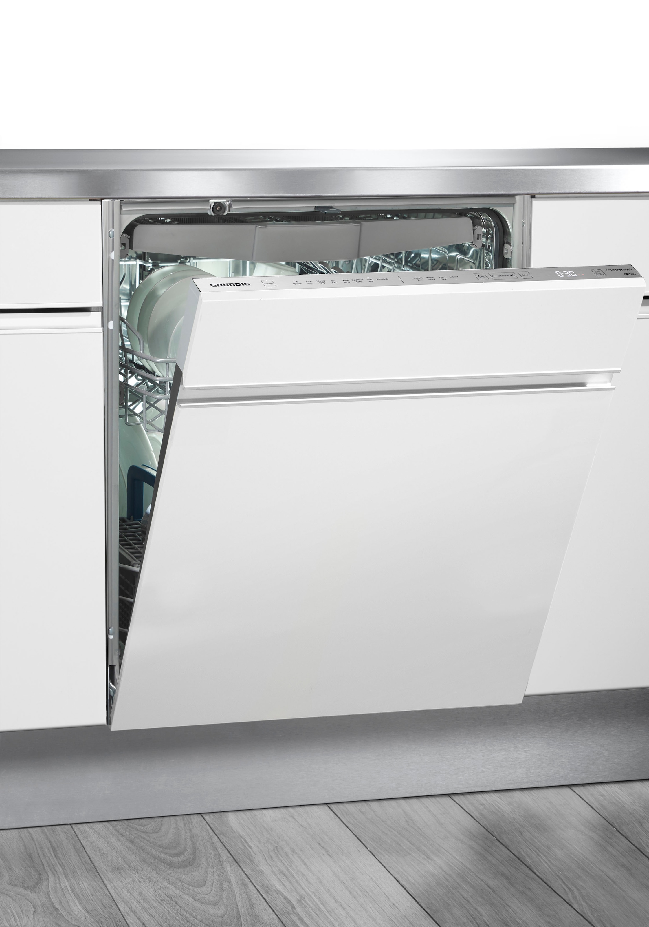 Grundig vollintegrierbarer Geschirrspüler »GTVP4540B 7612101671«, 16 Maßgedecke, XXL-Geschirrspüler, hocheinbaufähig