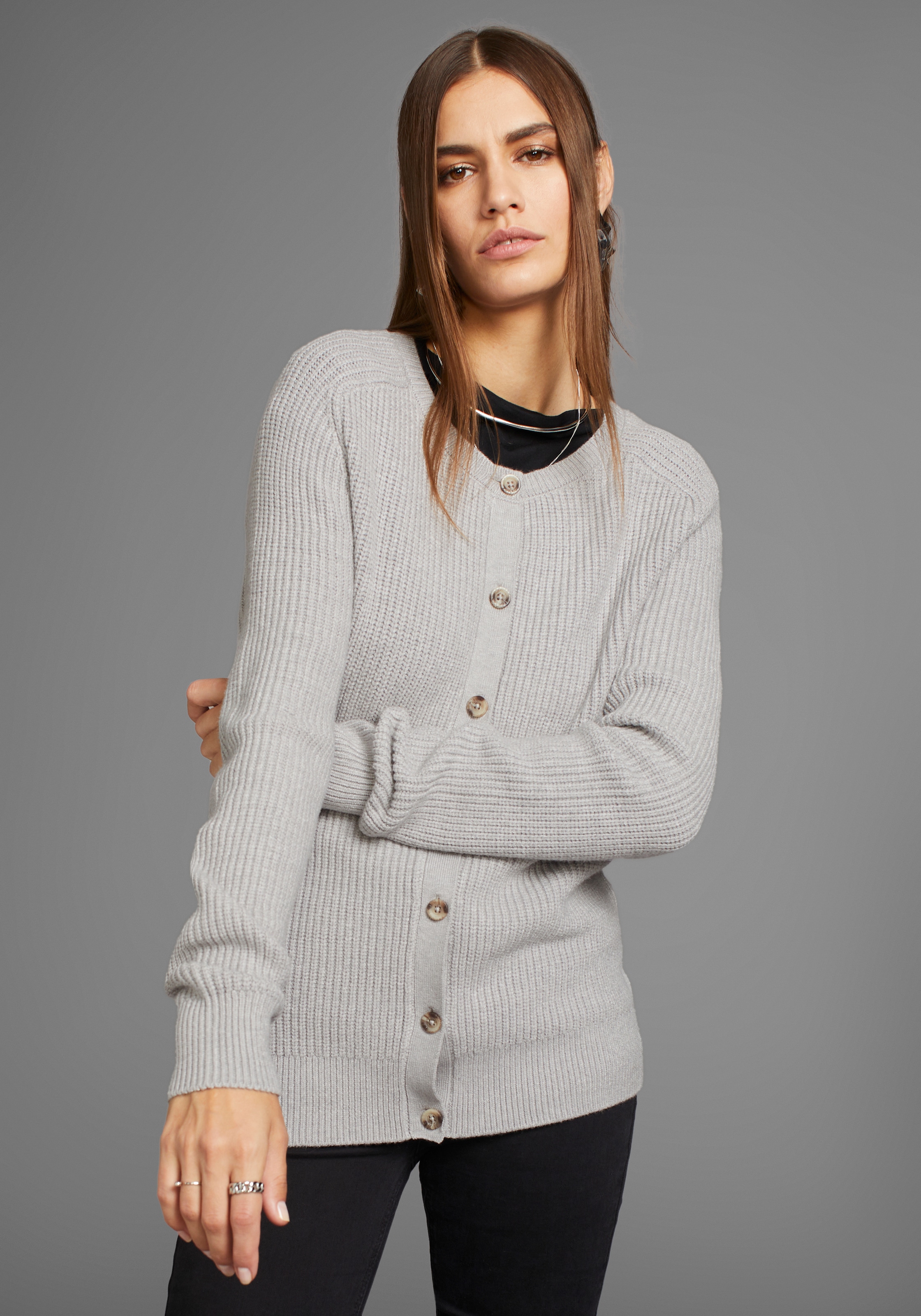 HECHTER PARIS Cardigan, mit Knopfleiste - NEUE KOLLEKTION