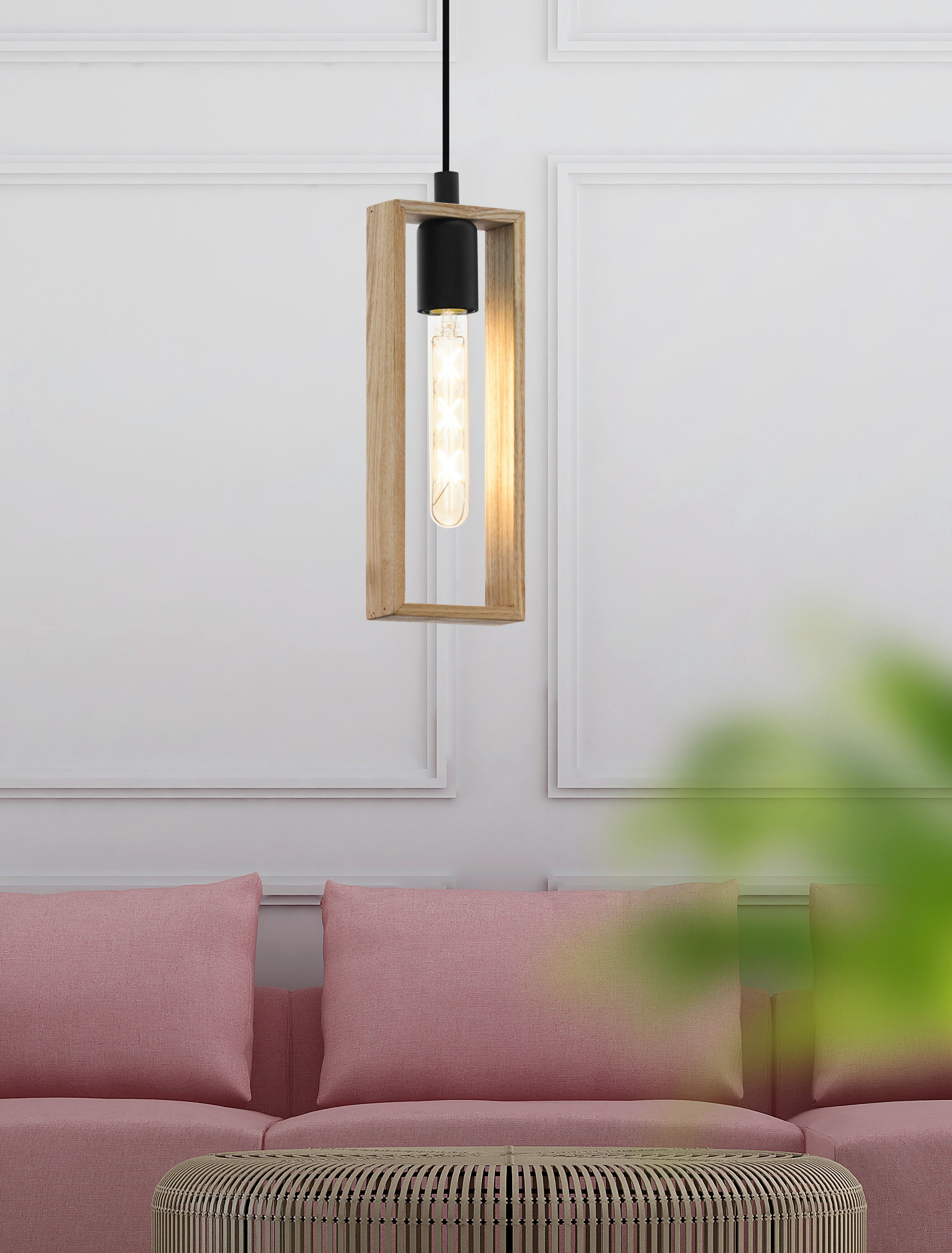 EGLO Pendelleuchte »LITTLETON«, 1 flammig, Leuchtmittel E27 | ohne Leuchtmittel, Vintage Pendelleuchte, Industrial, Retro Hängelampe, Fassung: E27