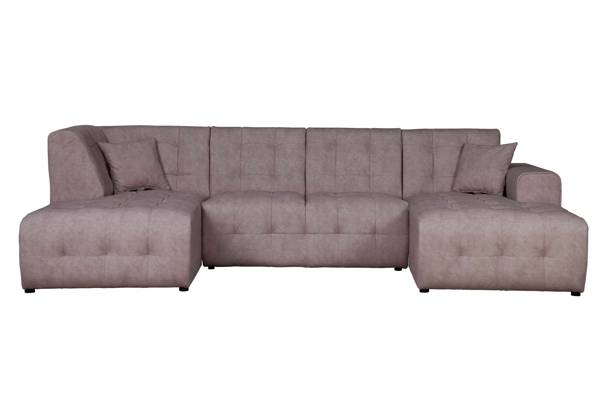 Home affaire Wohnlandschaft »Nosia U-Form«, incl. 2 Zierkissen, mit feiner Steppung