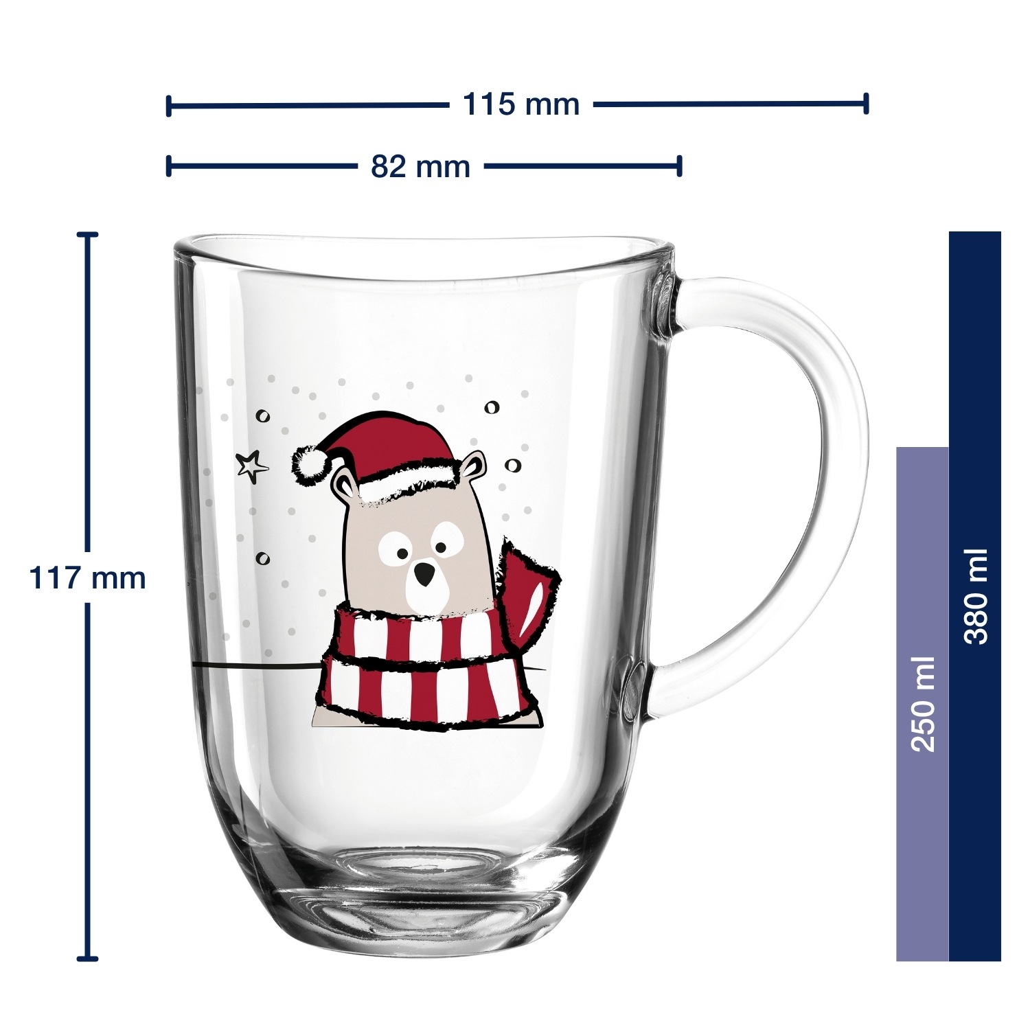 LEONARDO Tasse »SILENZIO mit Motiv«, (1 tlg.), Eisbär, 380ml