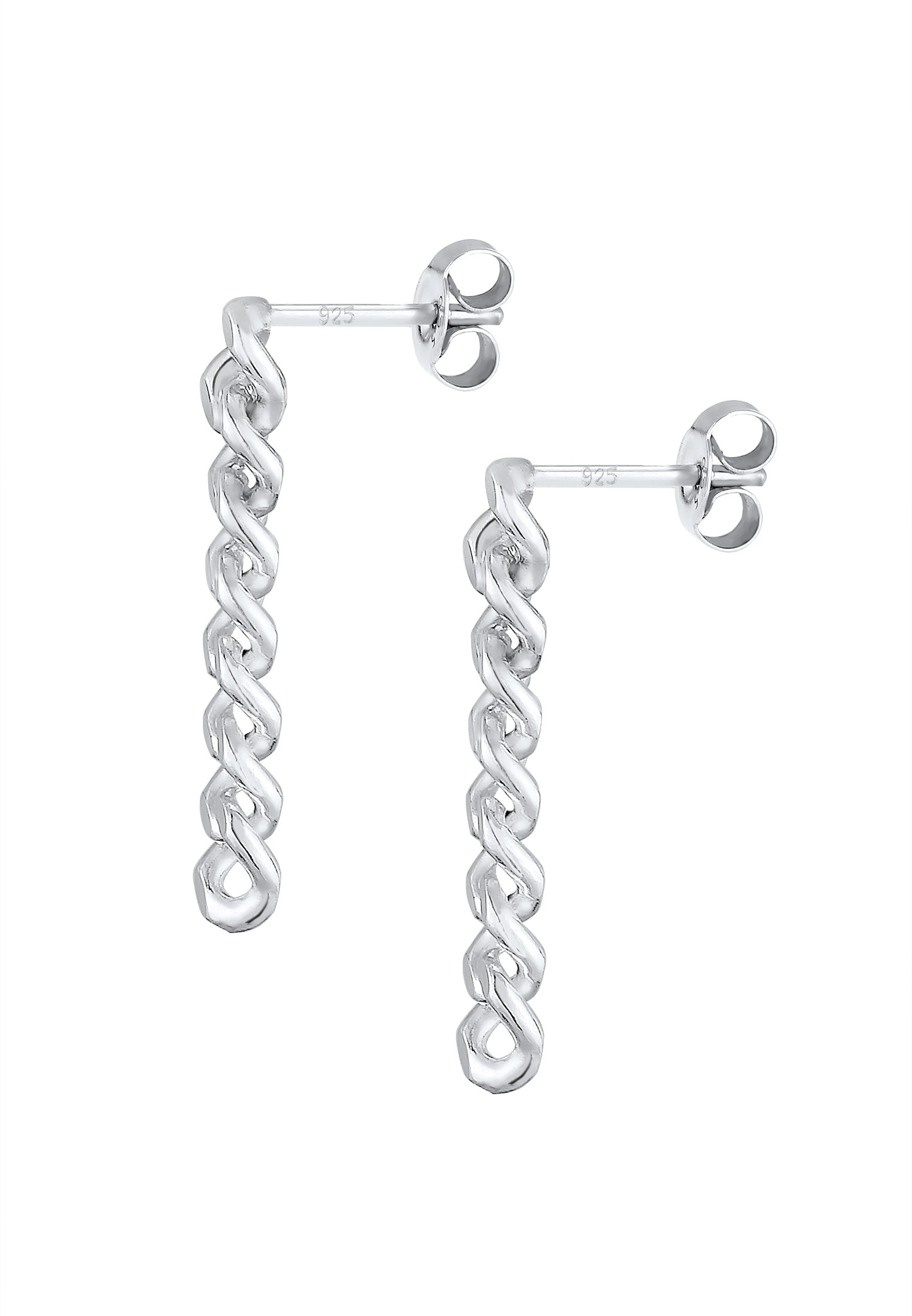 Elli Paar Ohrstecker »Hänger Panzerkette Trend Blogger Cool 925 Silber«