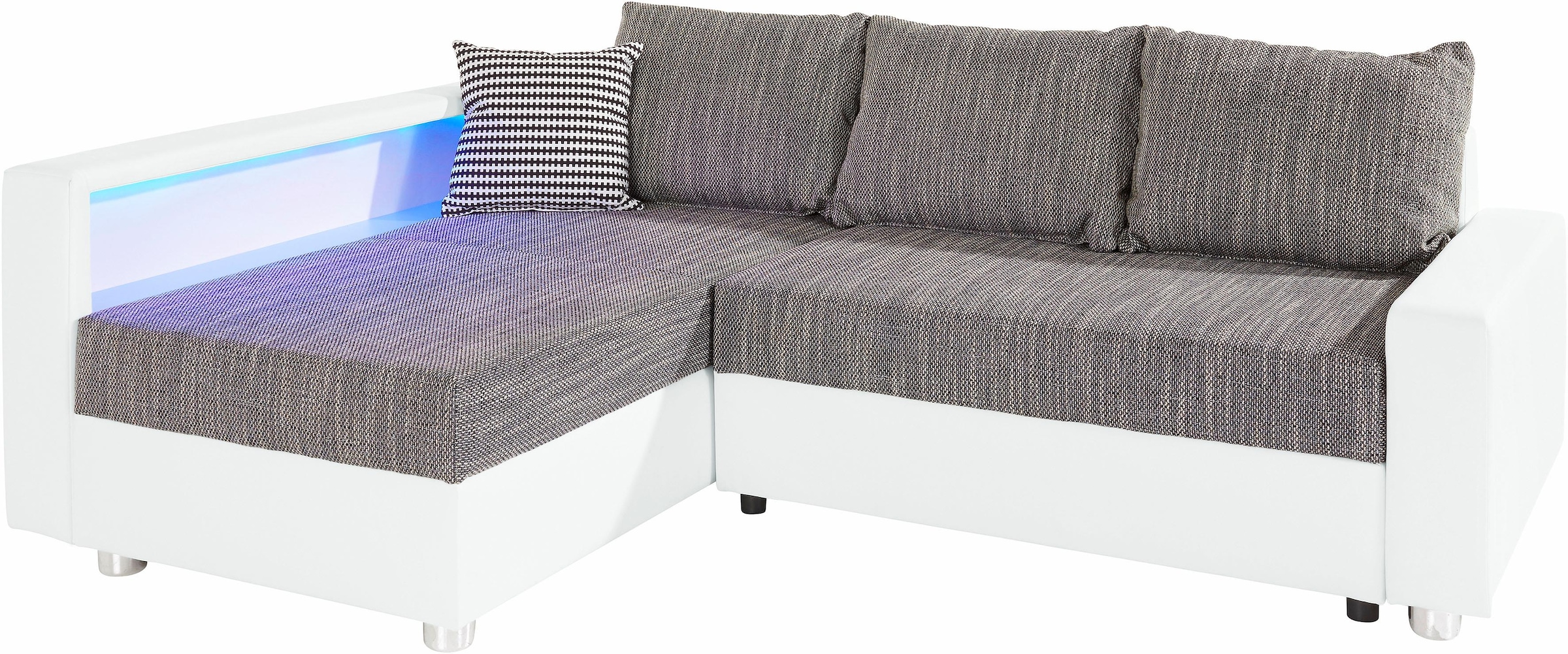 COLLECTION AB Ecksofa »Relax L-Form«, inklusive Bettfunktion, Federkern, wahlweise mit RGB-LED-Beleuchtung