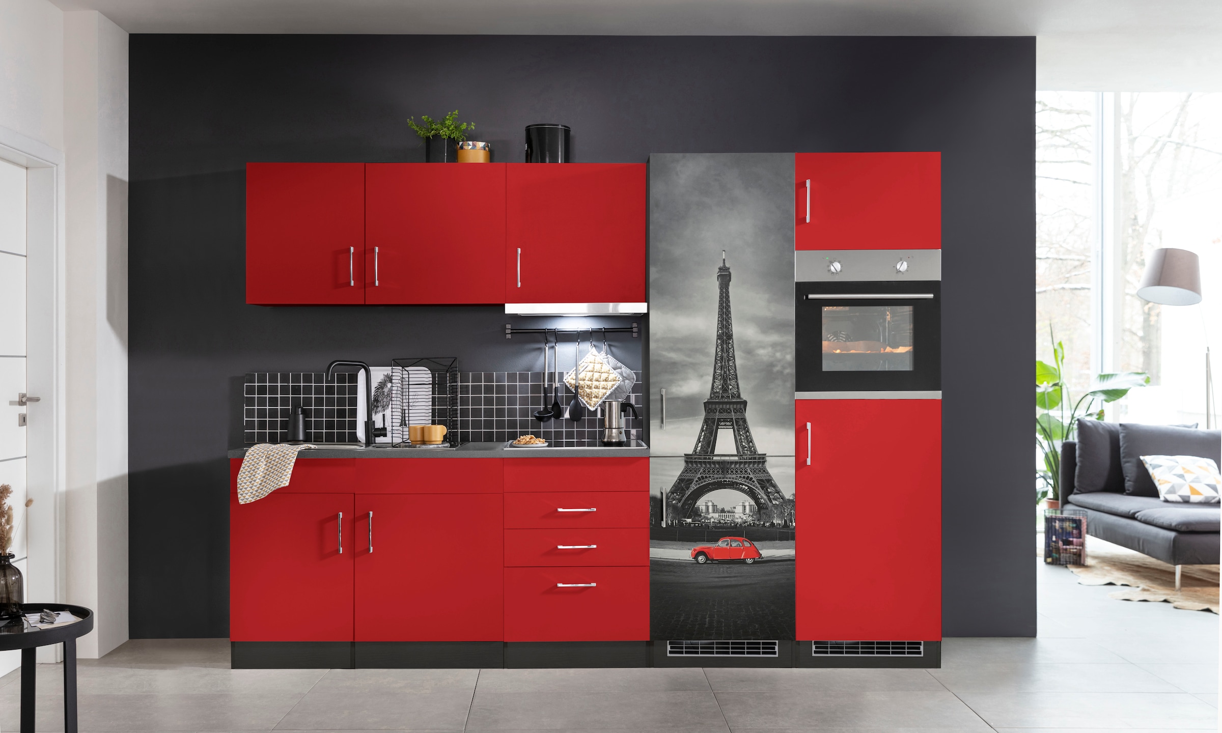 KOCHSTATION Küchenzeile »KS-Paris«, mit E-Geräten, Breite 280 cm günstig online kaufen