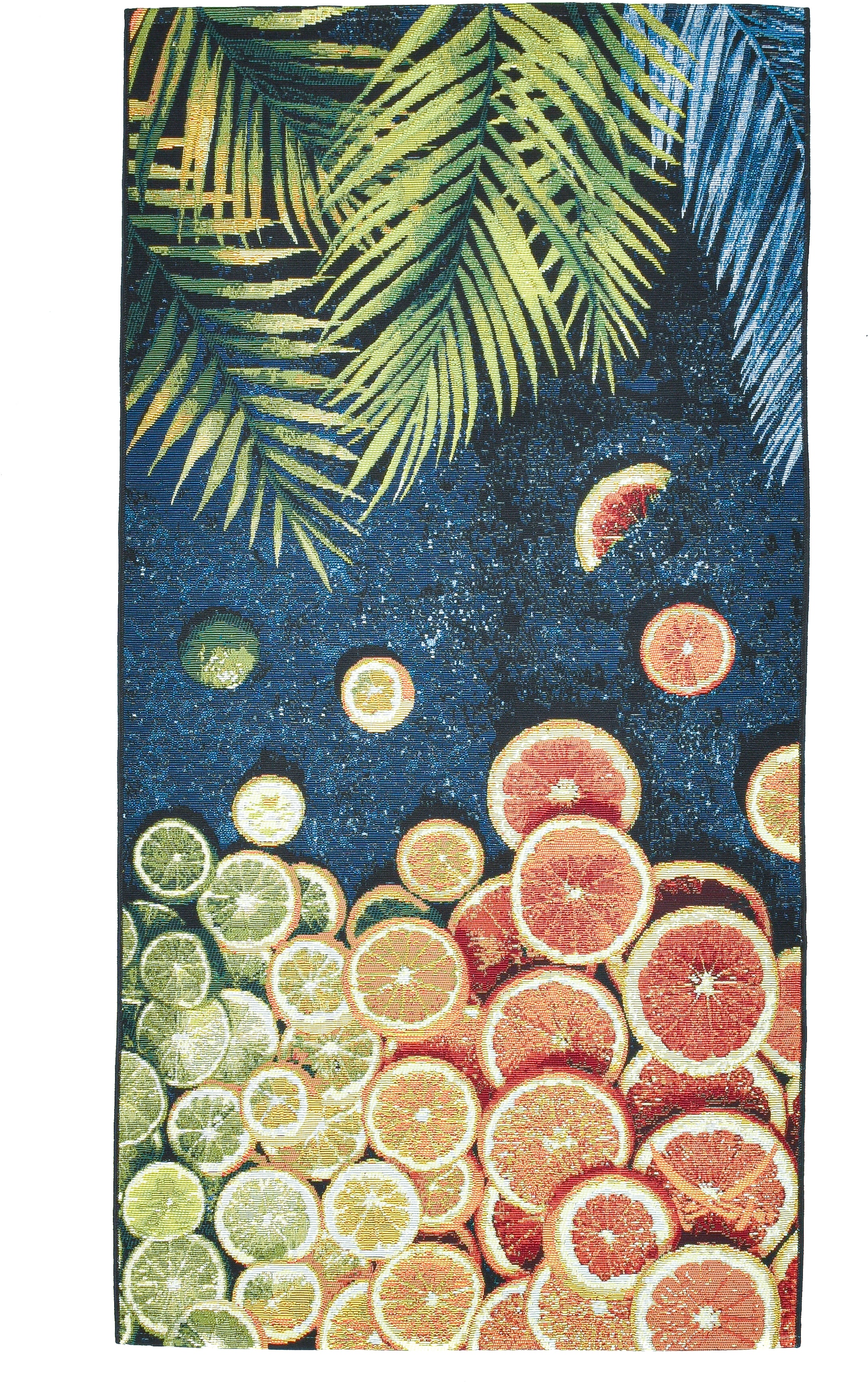 Sansibar Teppich »Rantum Beach 004«, rechteckig, 5 mm Höhe, Flachgewebe, modernes Sommer Design, In- und Outdoor geeignet