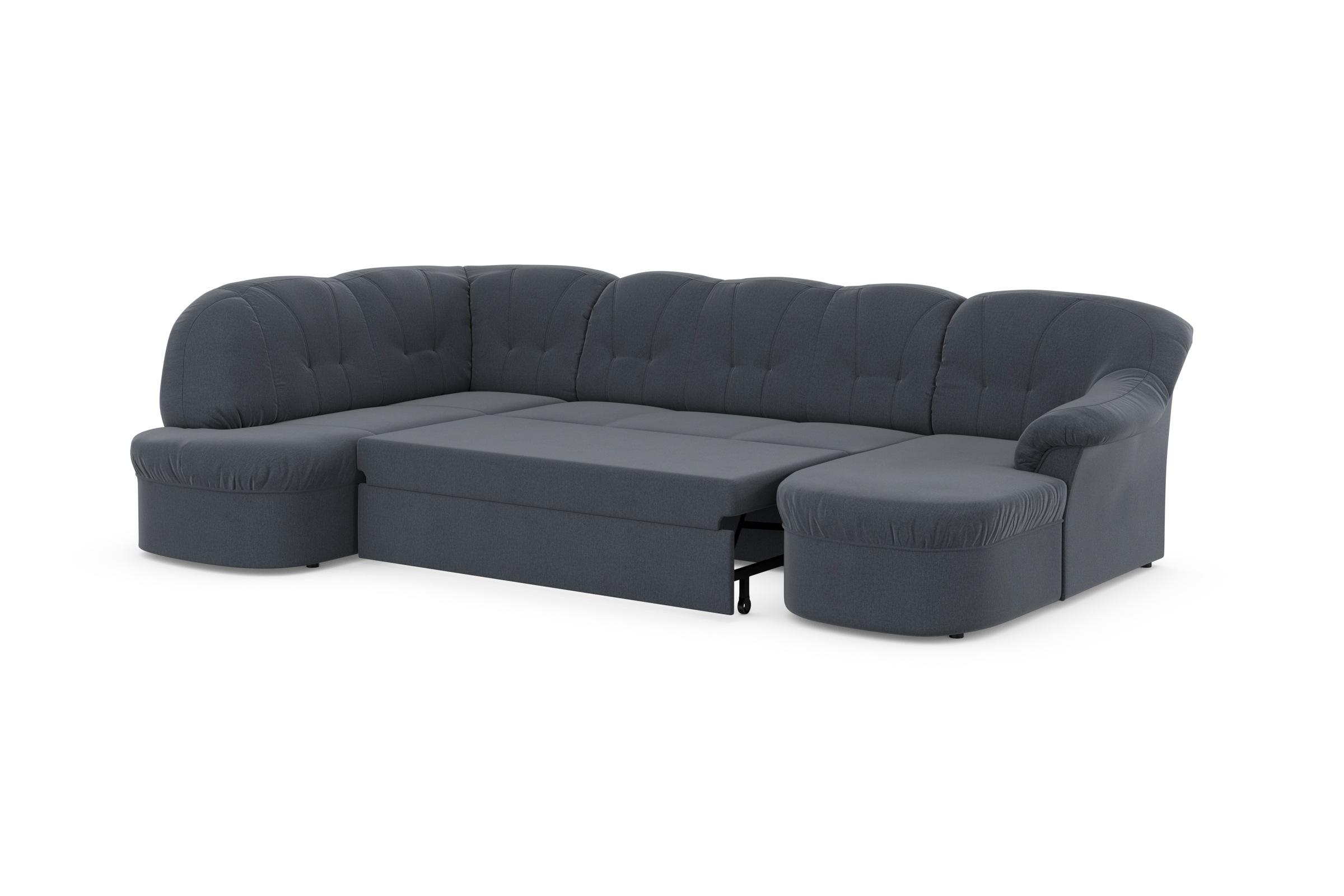 DOMO collection Wohnlandschaft »Pegnitz, zeitlos und modern, mit attraktiver Rückensteppung, U-Form«, wahlweise mit Bettfunktion