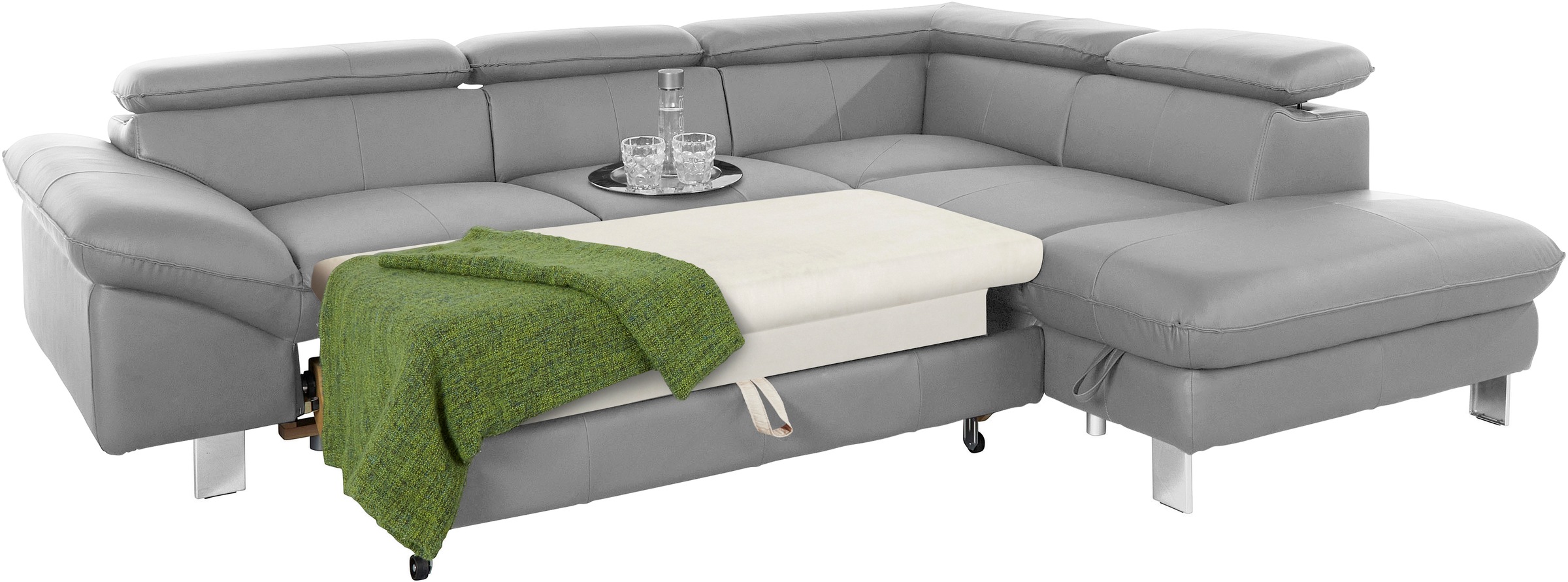 COTTA Ecksofa »Driver L-Form«, mit Kopfteilverstellung, wahlweise mit Bettfunktion & Bettkasten