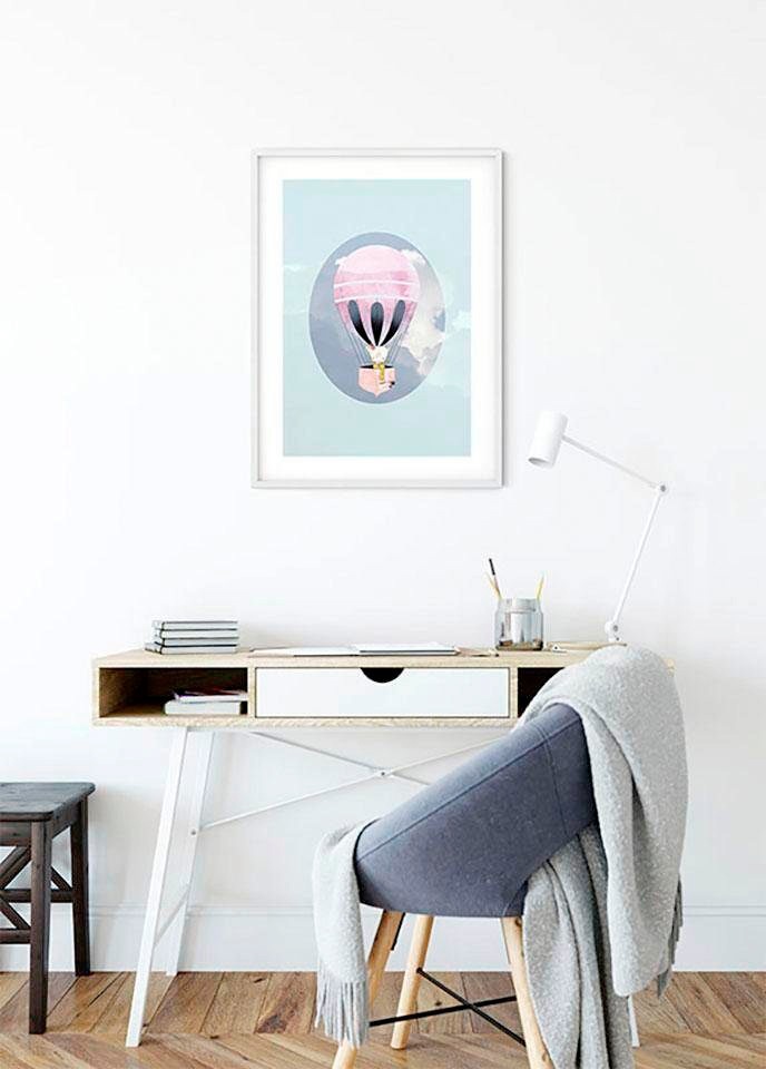 Komar Bild »Happy Balloon Green«, Figuren, (1 St.), Wandbild zur Dekoration - ohne Rahmen