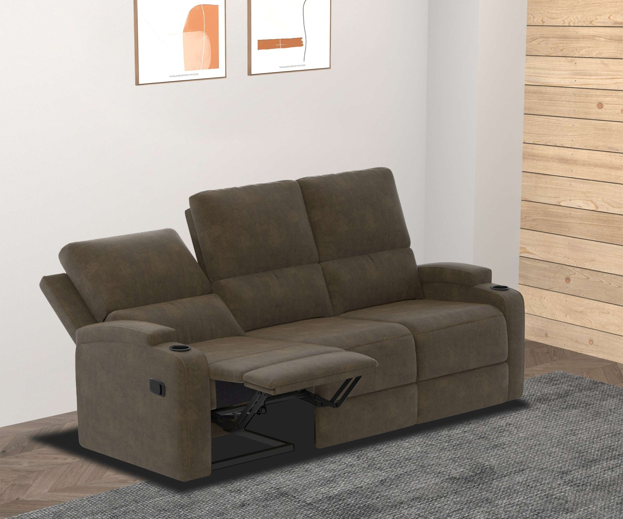 Home affaire 3-Sitzer »Napori«, Kinosofa mit 2 x Relaxfunktion und Getränkehalter