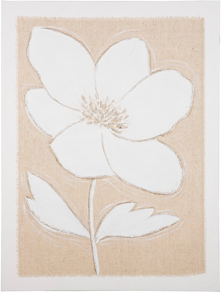 GILDE Leinwandbild »Bild "Blume auf Tuch"« 1 Stk. tlg. günstig online kaufen