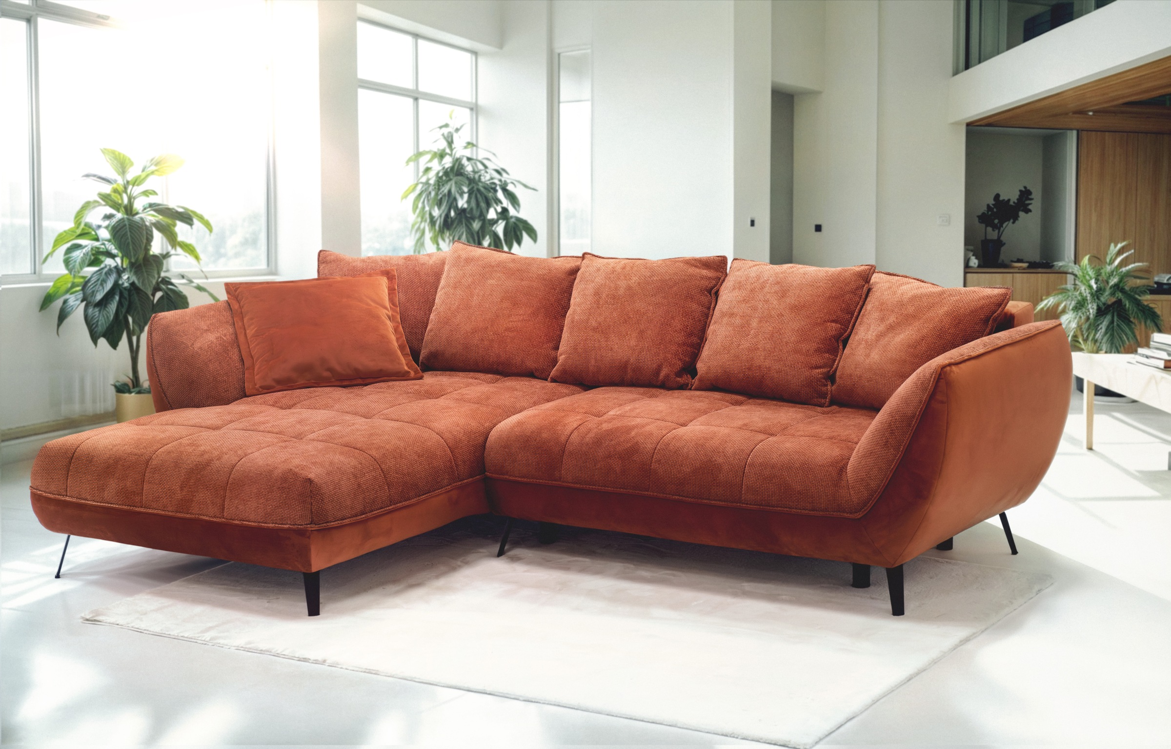 exxpo - sofa fashion Ecksofa »Midway mit einfacher Easy-Lift-Bettfunktion, günstig online kaufen