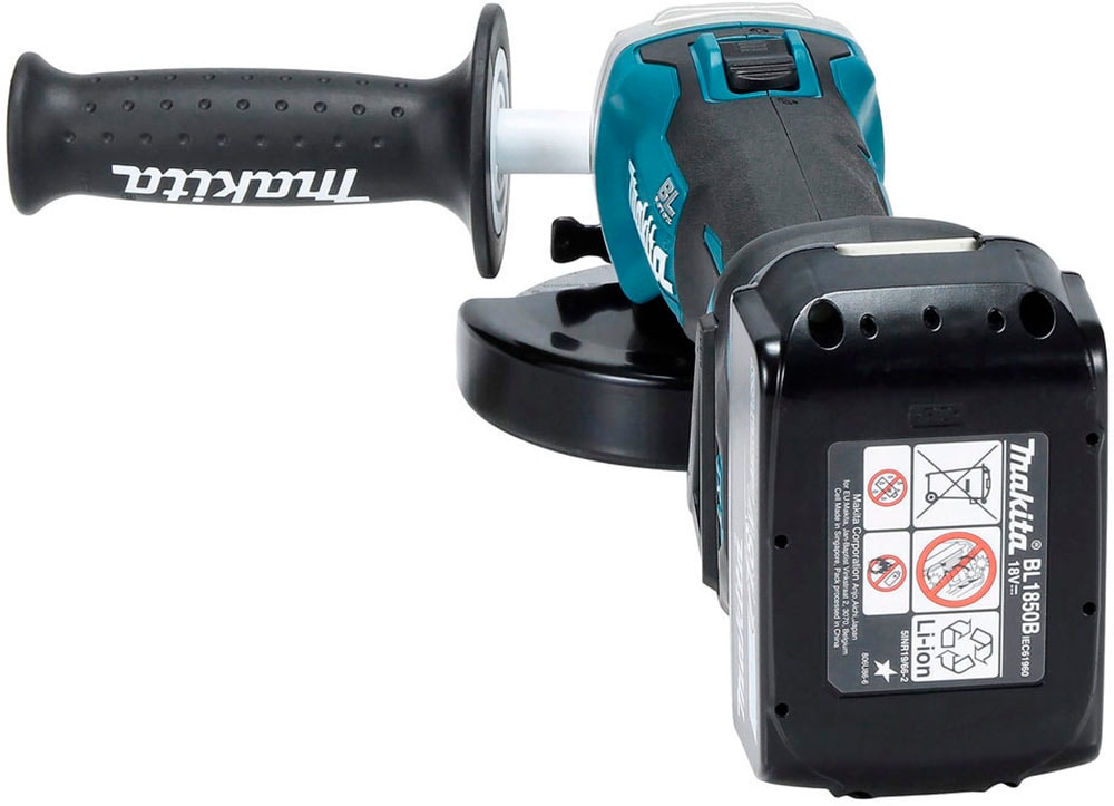 Makita Akku-Winkelschleifer »DGA511RTJ«, (Set), inkl. Akku, Ladegerät, Aufbewahrungskoffer und weiterem Zubehör