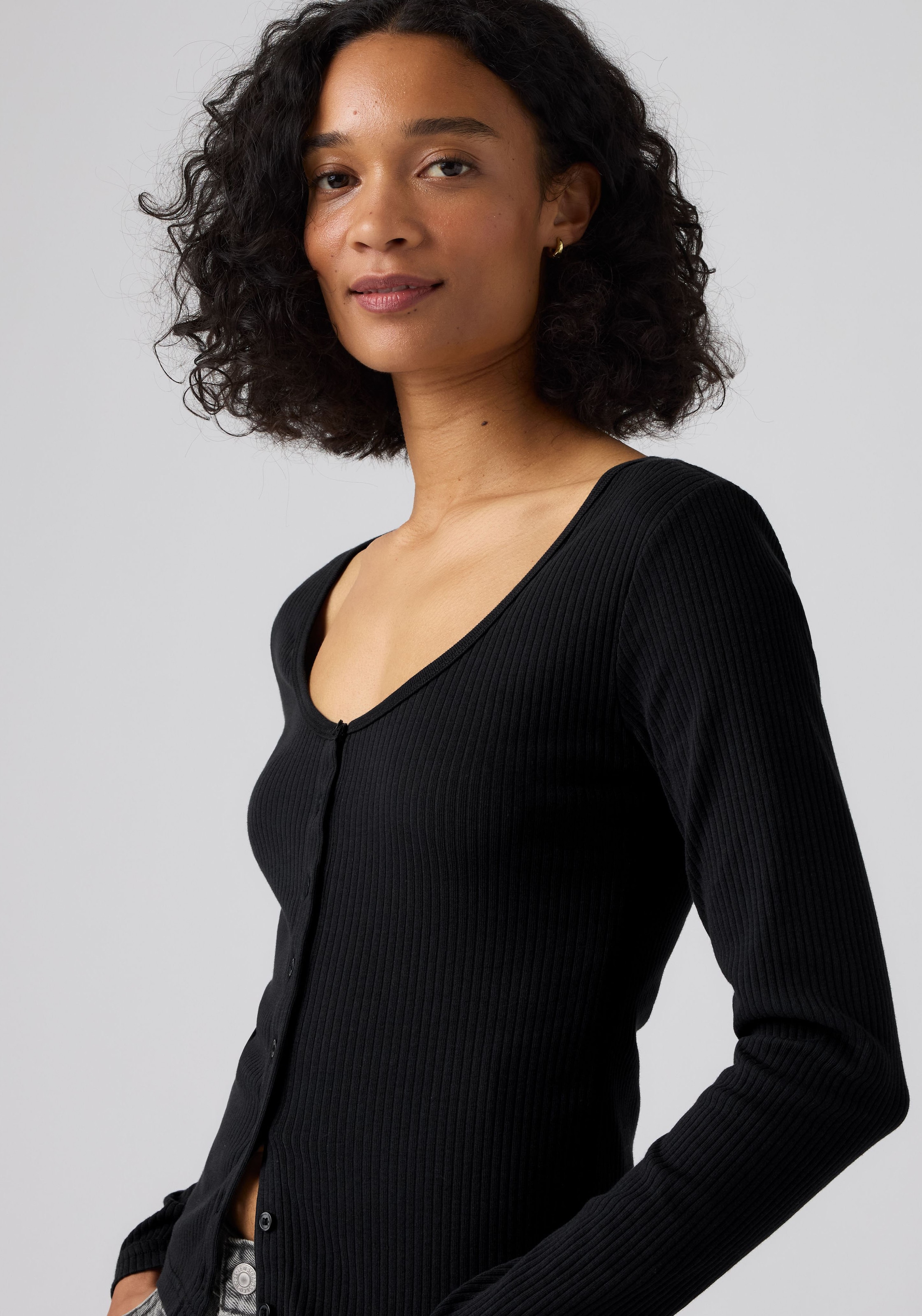 Levi's® Langarmshirt »AUSTEN BUTTON THROUGH LS« Feinripp