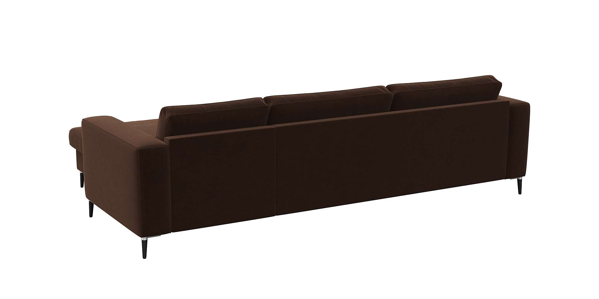 FLEXLUX Ecksofa »Fiore, superbequemer Sitzkomfort durch Kaltschaum im Sitz, L-Form«, breite Armlehnen, Füße Alu+schwarz