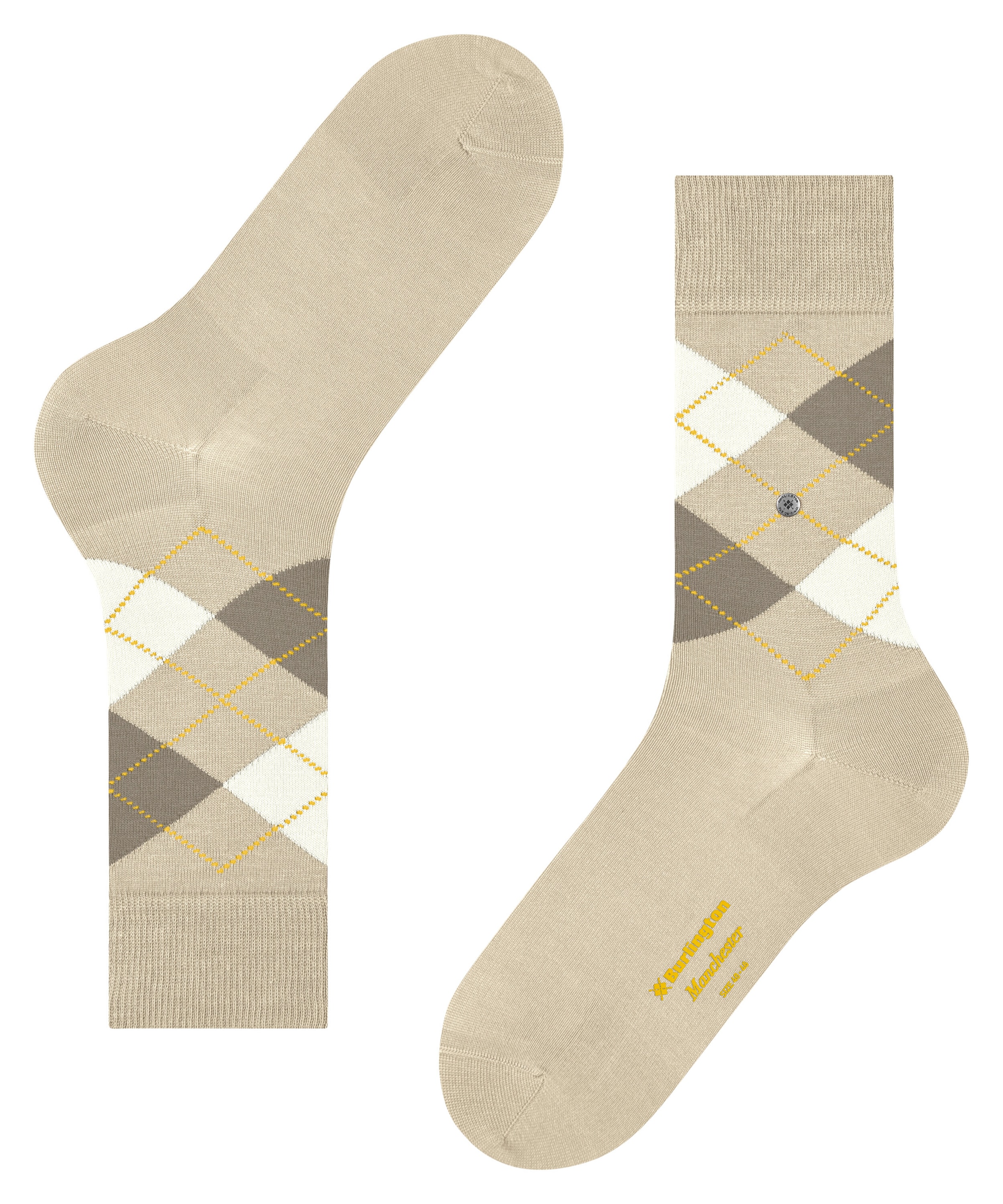 Burlington Socken »Manchester« verstärkt, hochwertig, dünn, kariert