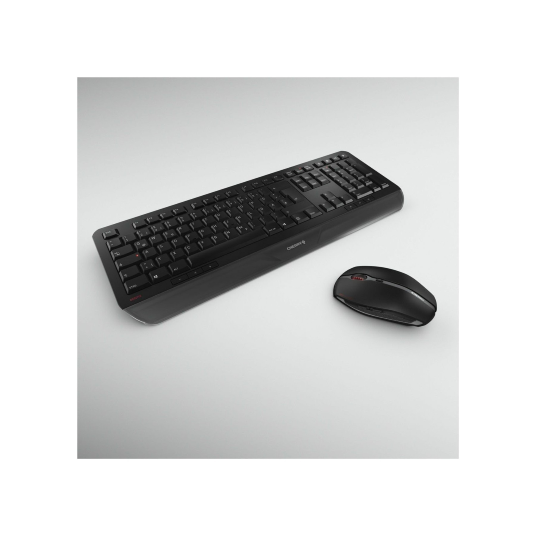 Cherry Tastatur »GENTIX DESKTOP Kabelloses Desktopset, Schwarz, USB« (ausklappbare Füße)