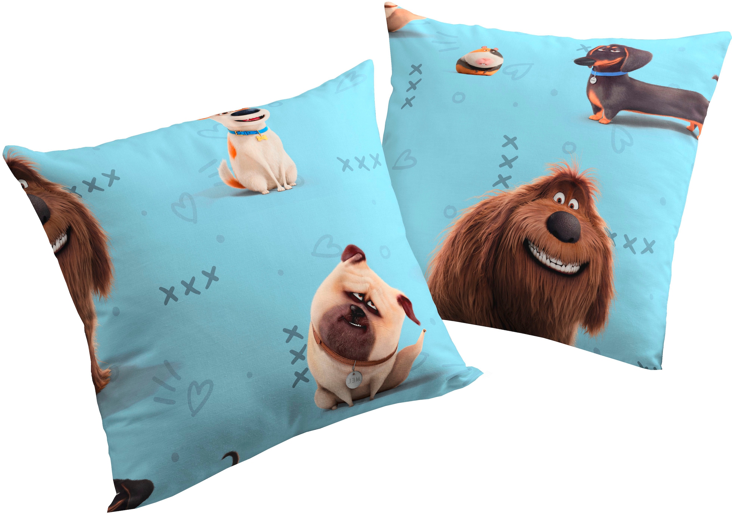 Wirth Dekokissen »Pets« Universal Pictures, Kissenhülle ohne Füllung, 2 Stü günstig online kaufen