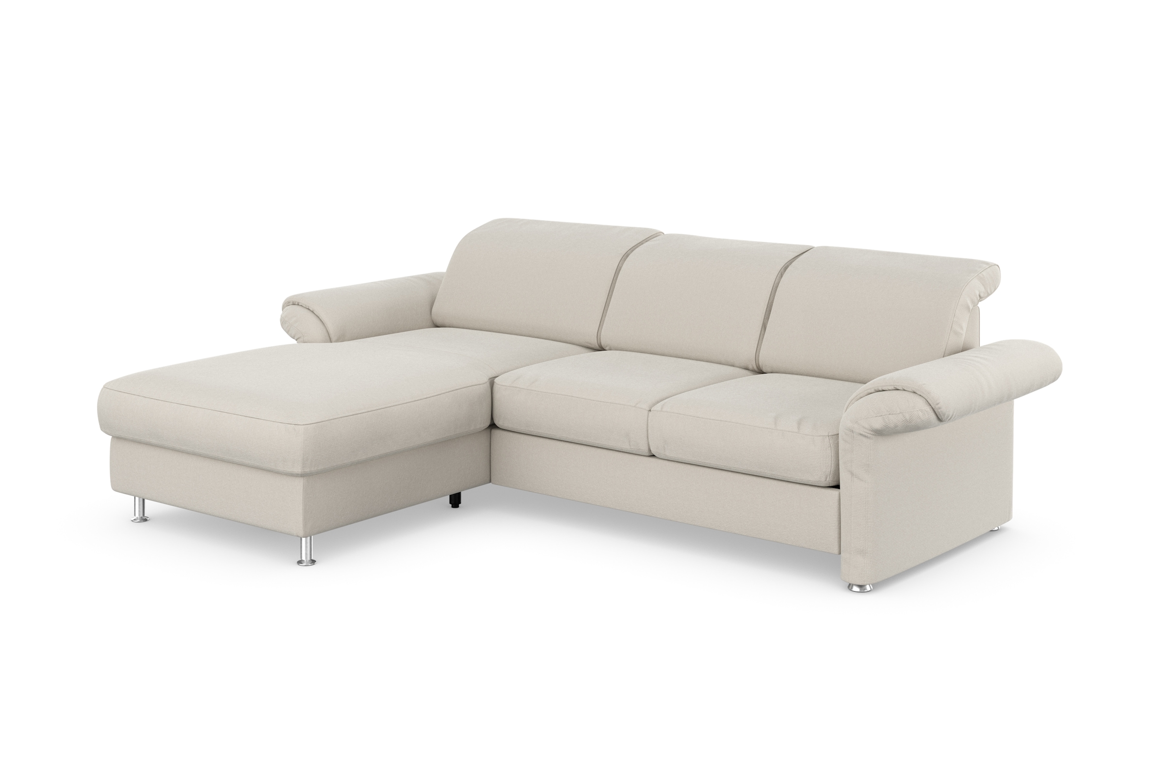 sit&more Ecksofa »Apulia L-Form«, wahlweise Bettfunktion, Bettkasten und Kopf- und Armteilverstellung