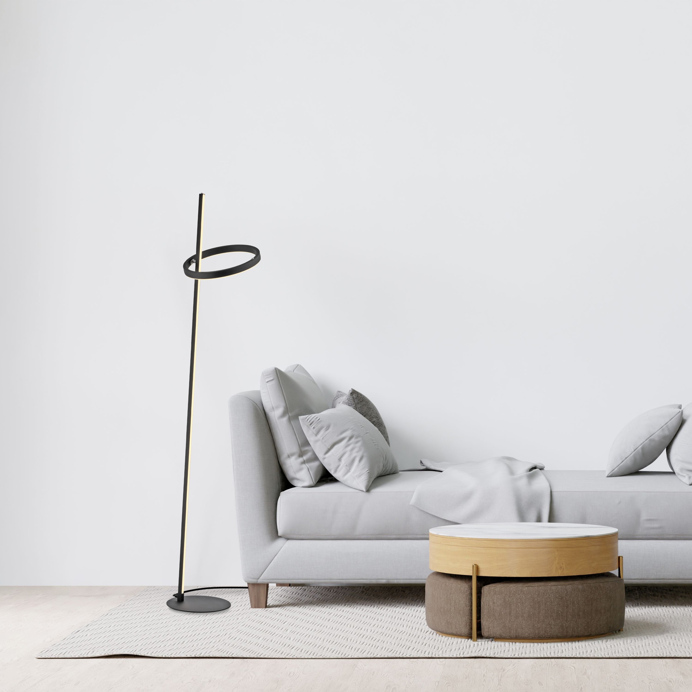 JUST LIGHT LED Stehlampe »RITUS« LED-Board 1 Stk. Warmweiß Touchdimmer, get günstig online kaufen