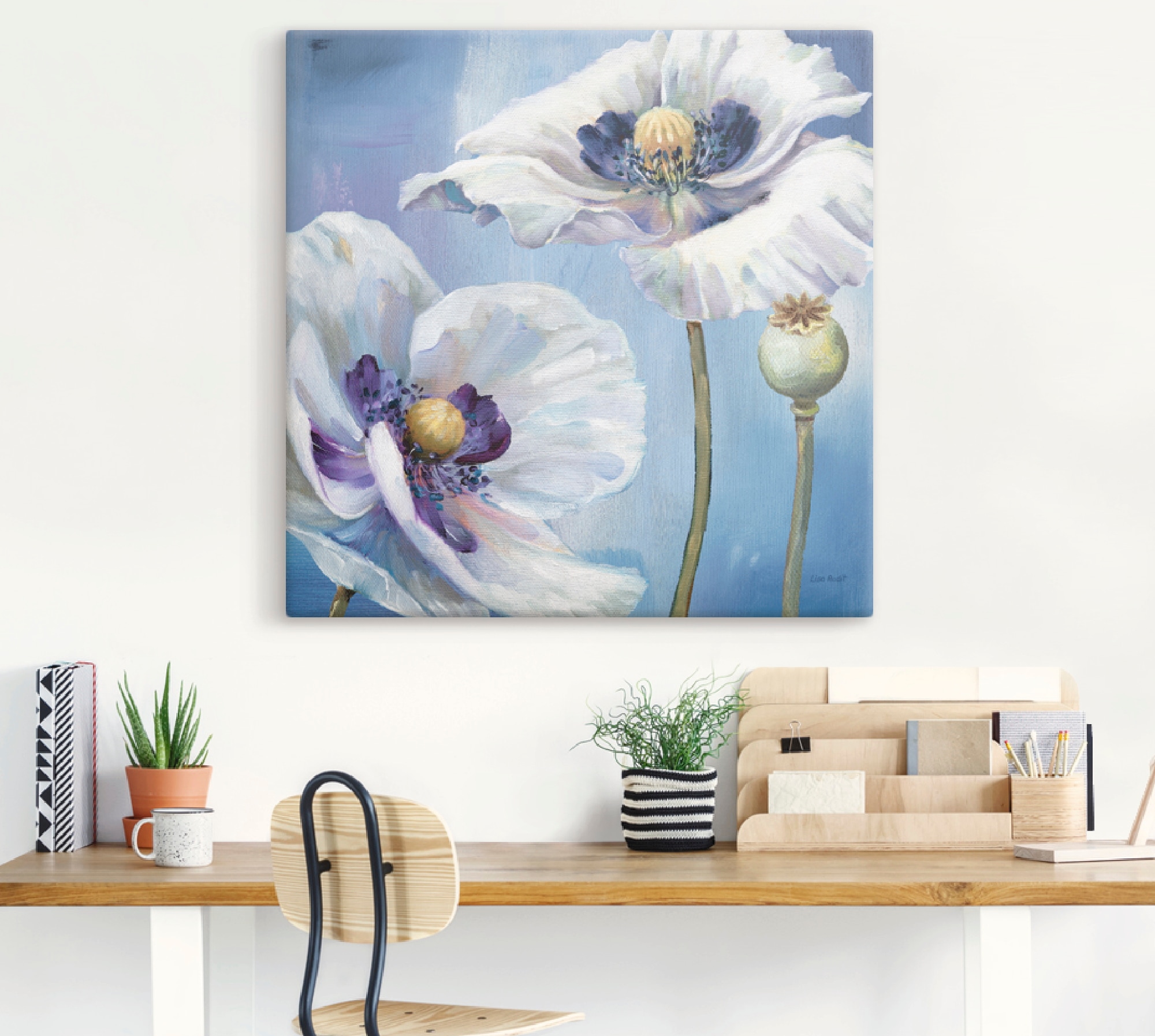 Artland Wandbild »Blauer Tanz II«, Blumen, (1 St.), als Leinwandbild, Poste günstig online kaufen