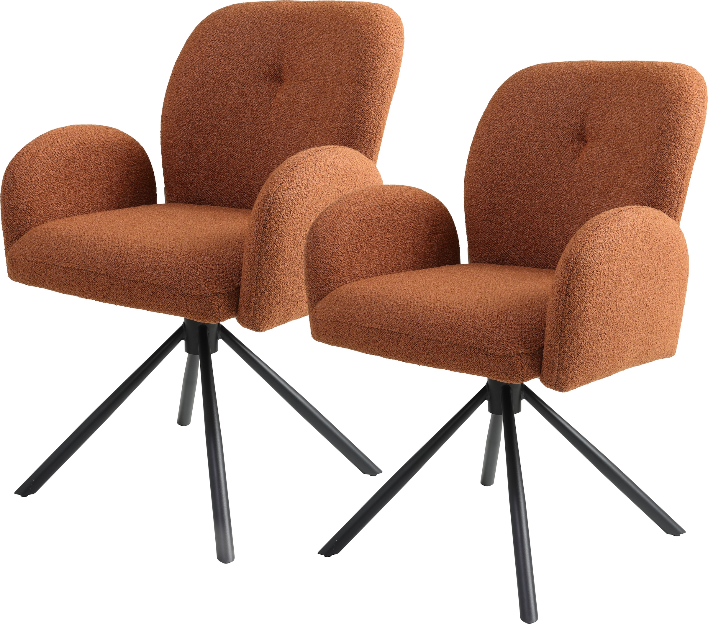 TOM TAILOR HOME Armlehnstuhl »PEBBLE ARMCHAIR«, (Set), 2 St., Webstoff Bouc günstig online kaufen