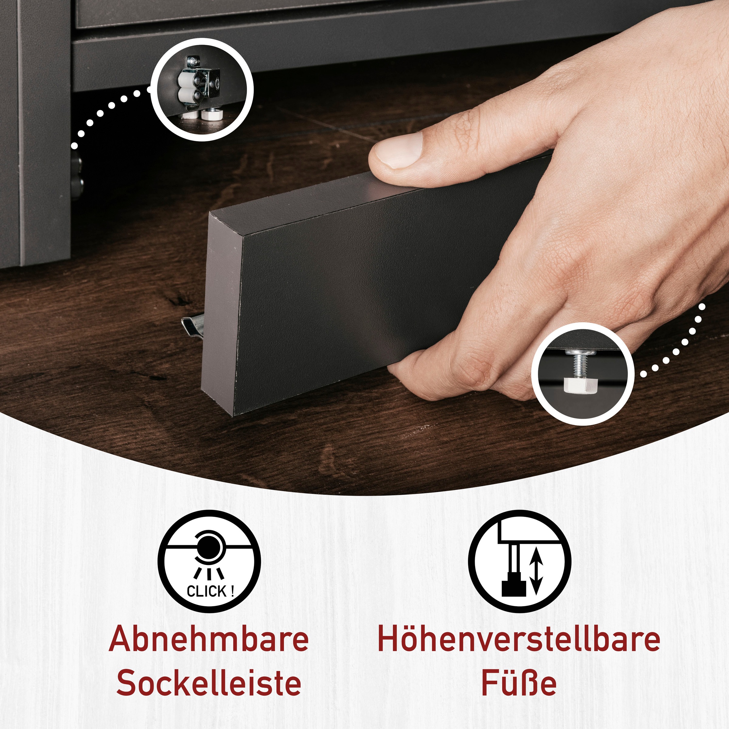 Inter Link Mehrzweckschrank-Set »Norela, Modulares Waschmaschinen-Set mit Hochschrank & Stauraum« 4 Stk. tlg.