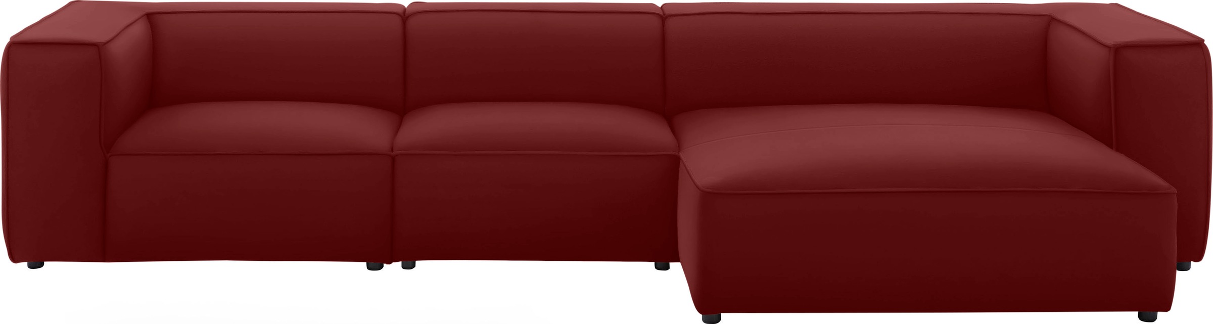 W.SCHILLIG Ecksofa »around-the-block«, mit eleganter Biese, mit Federkern, günstig online kaufen
