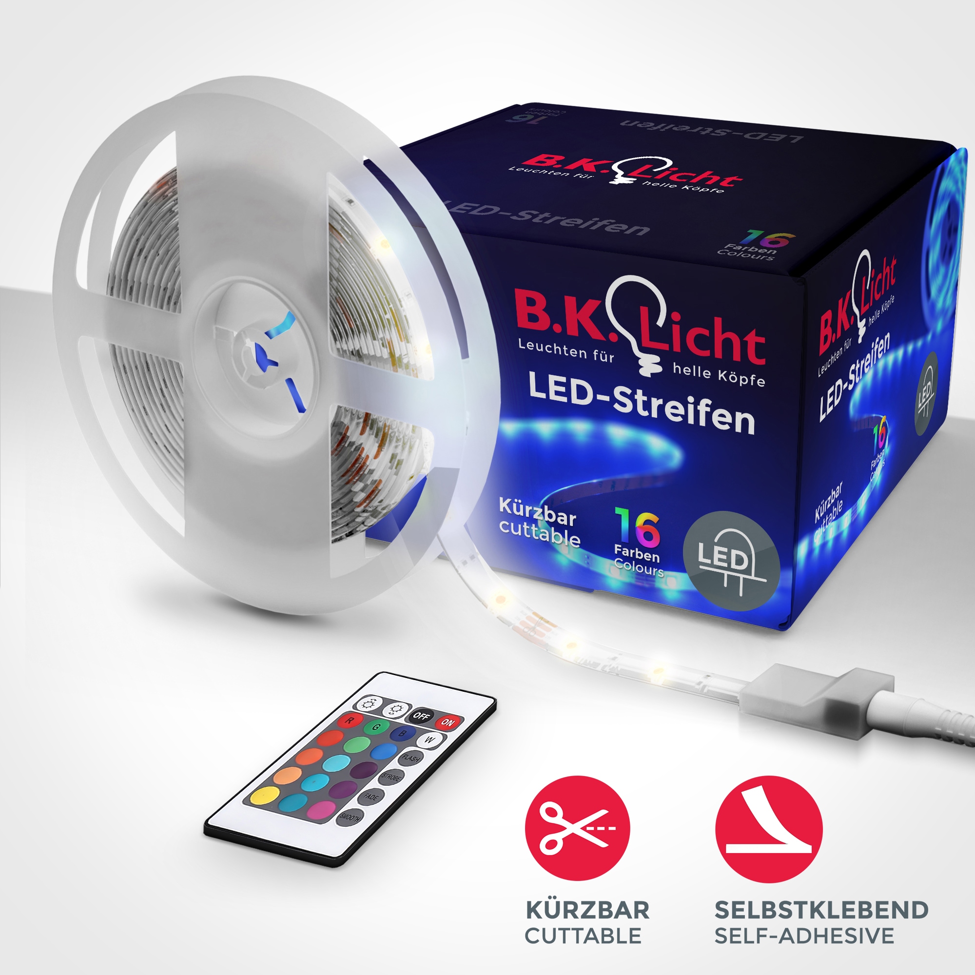 B.K.Licht LED-Streifen Silikonbeschichtung kaufen LED 5m mit selbstklebend online »Crucis«, RGB Band/Stripes