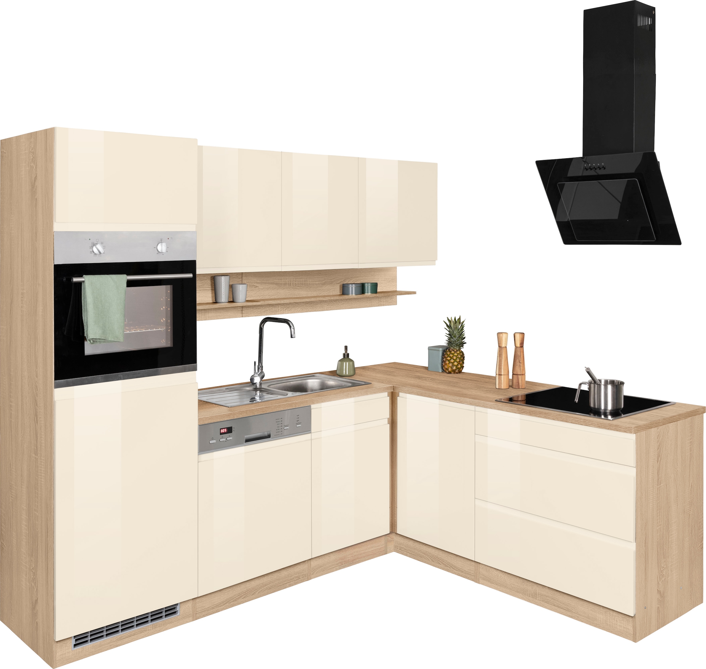 KOCHSTATION Winkelküche "KS-Virginia", Stellbreite 230/190 cm, ohne E-Gerät günstig online kaufen