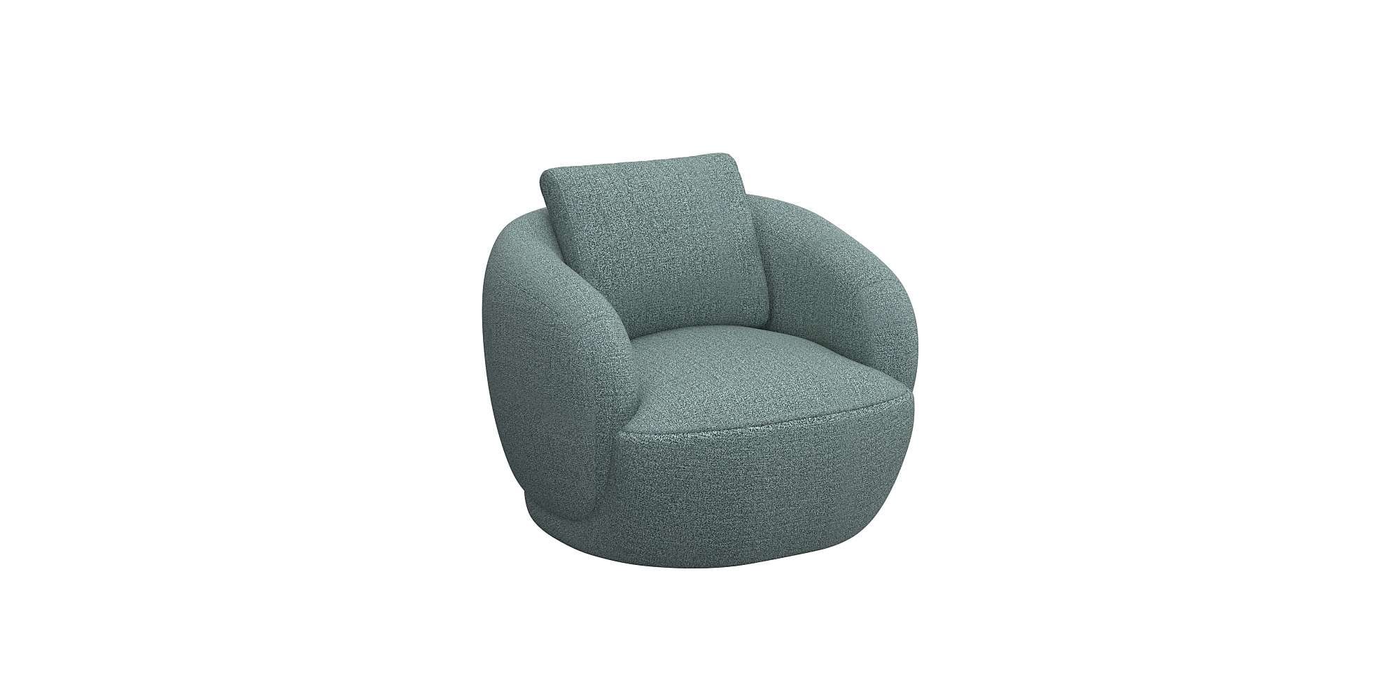 FLEXLUX Sessel »Torino, rund, drehbar, Einzelsofa, Polstersessel,«, Modernes, organisches Sessel-Design, Kaltschaum, Wellenunterfederung