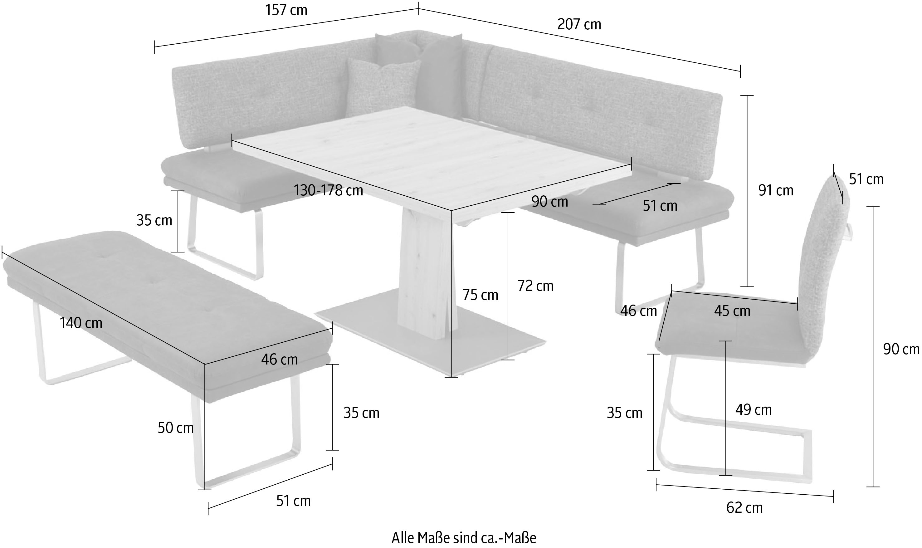 K+W Komfort & Wohnen Eckbankgruppe »Giacomo II« wahlweise rechts oder links günstig online kaufen