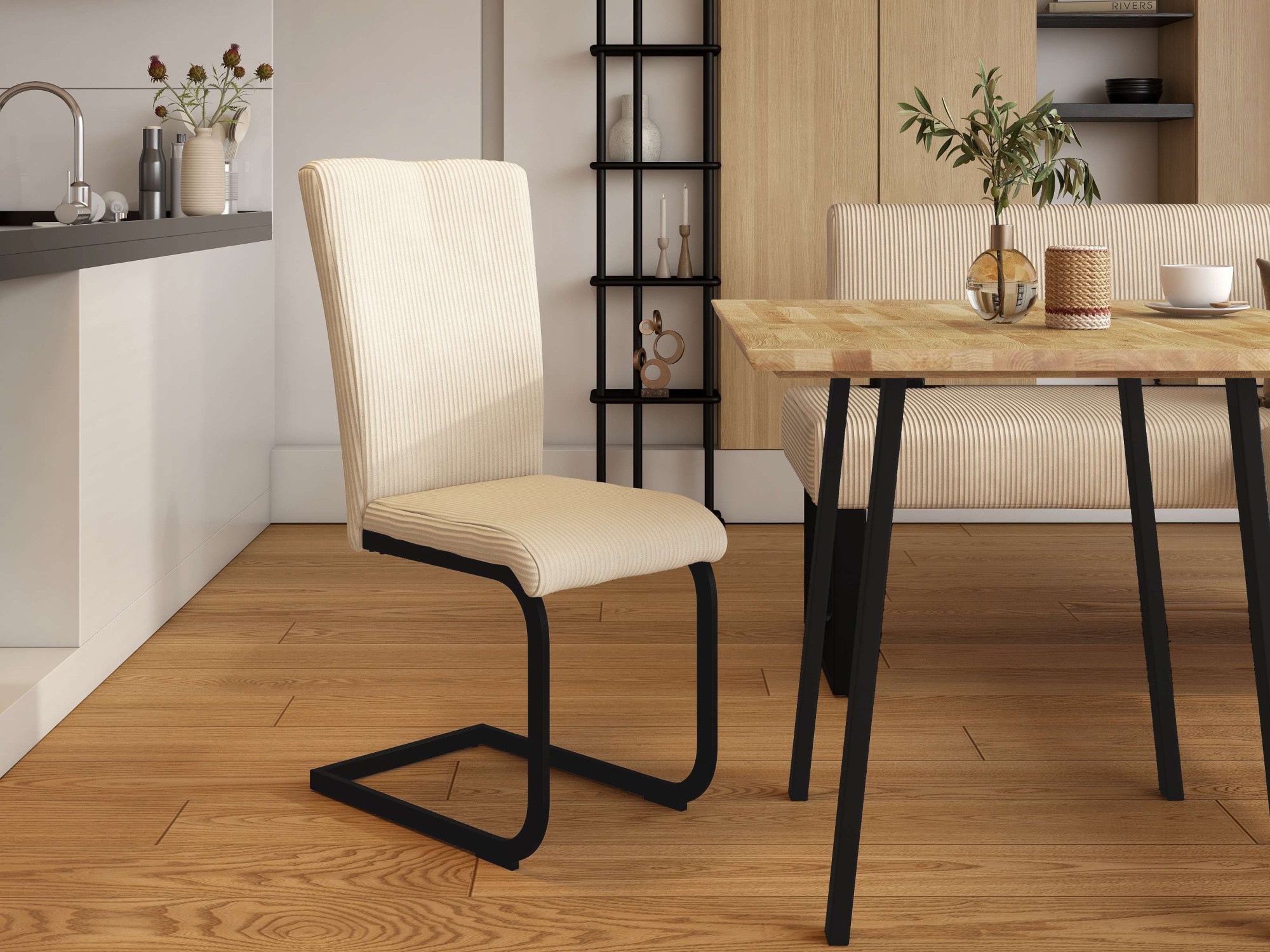 Home affaire Freischwinger »Oliver« (Set) 2 Stk. Cord Stuhl belastbar bis 1 günstig online kaufen