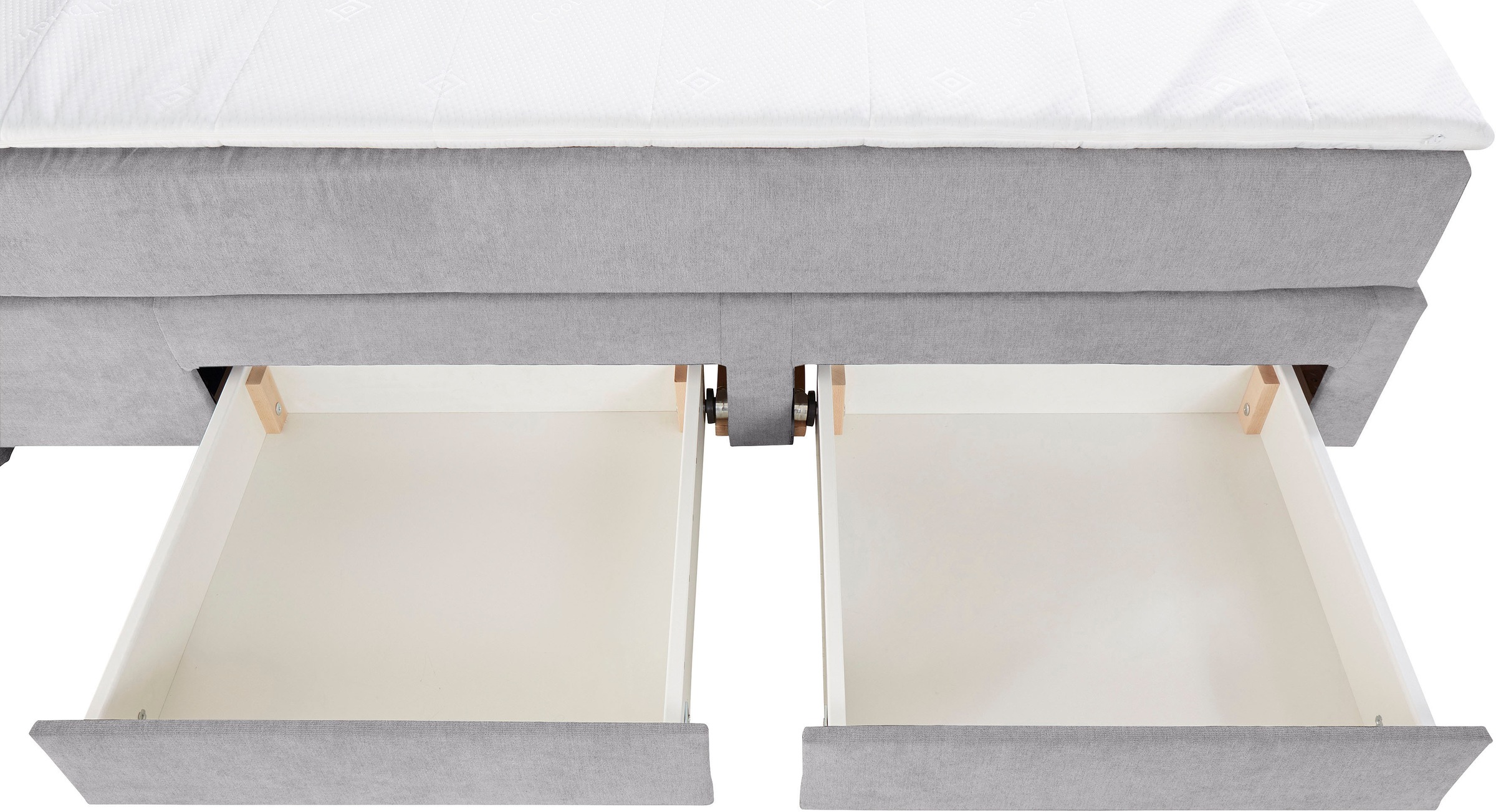 INOSIGN Boxbett »Luan«, Schubkästen, LED-Beleuchtung und Topper, in Breite 120 cm und 180 cm