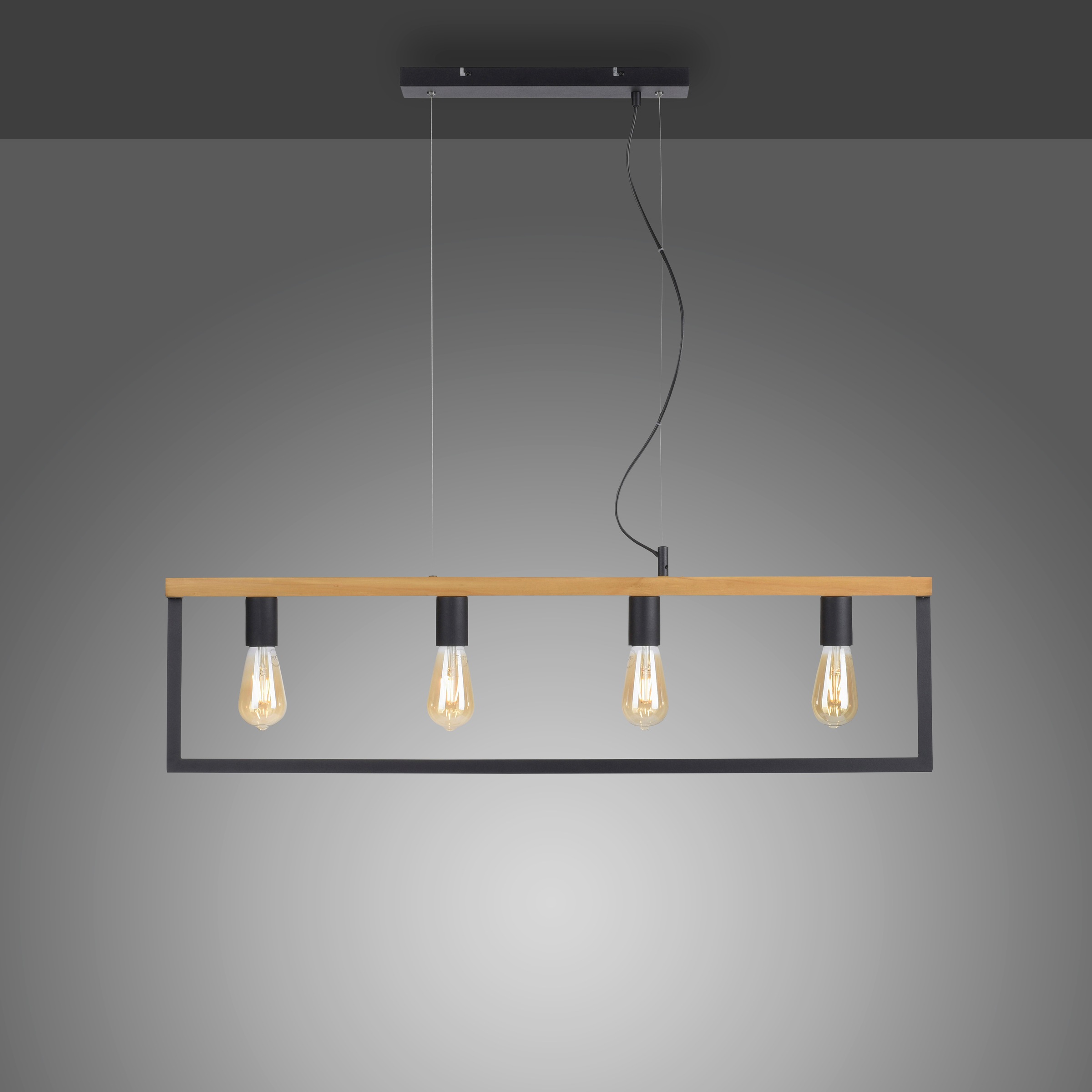 JUST LIGHT Pendelleuchte »PILON«, 4 flammig, Leuchtmittel E27   ohne Leucht günstig online kaufen