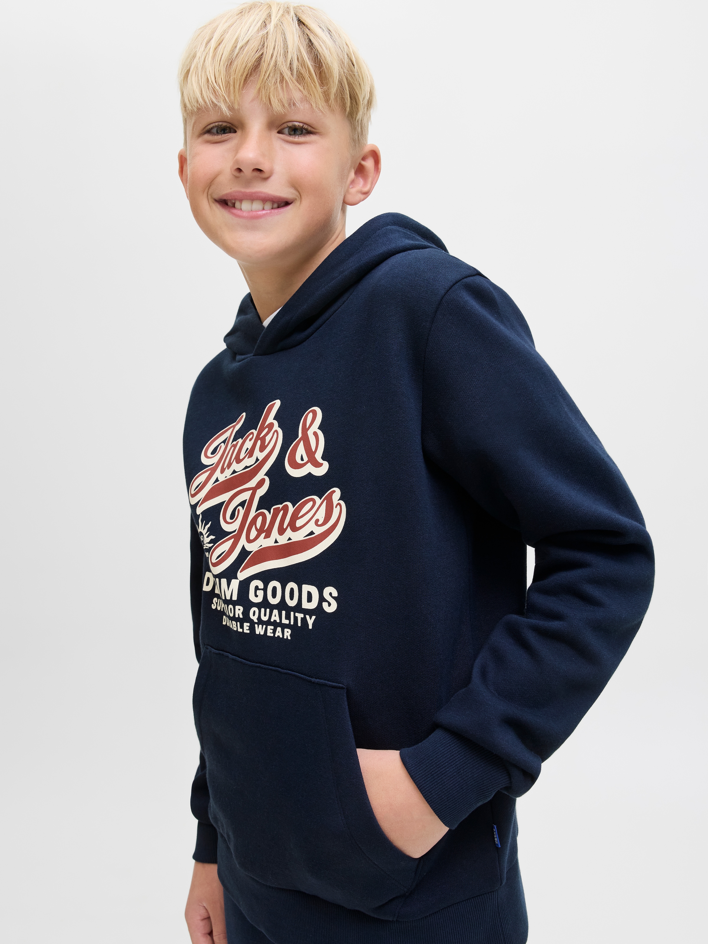 Jack & Jones Junior Kapuzensweatshirt »JJELOGO SWEAT HOOD 2 COL AW25 NOOS JNR«