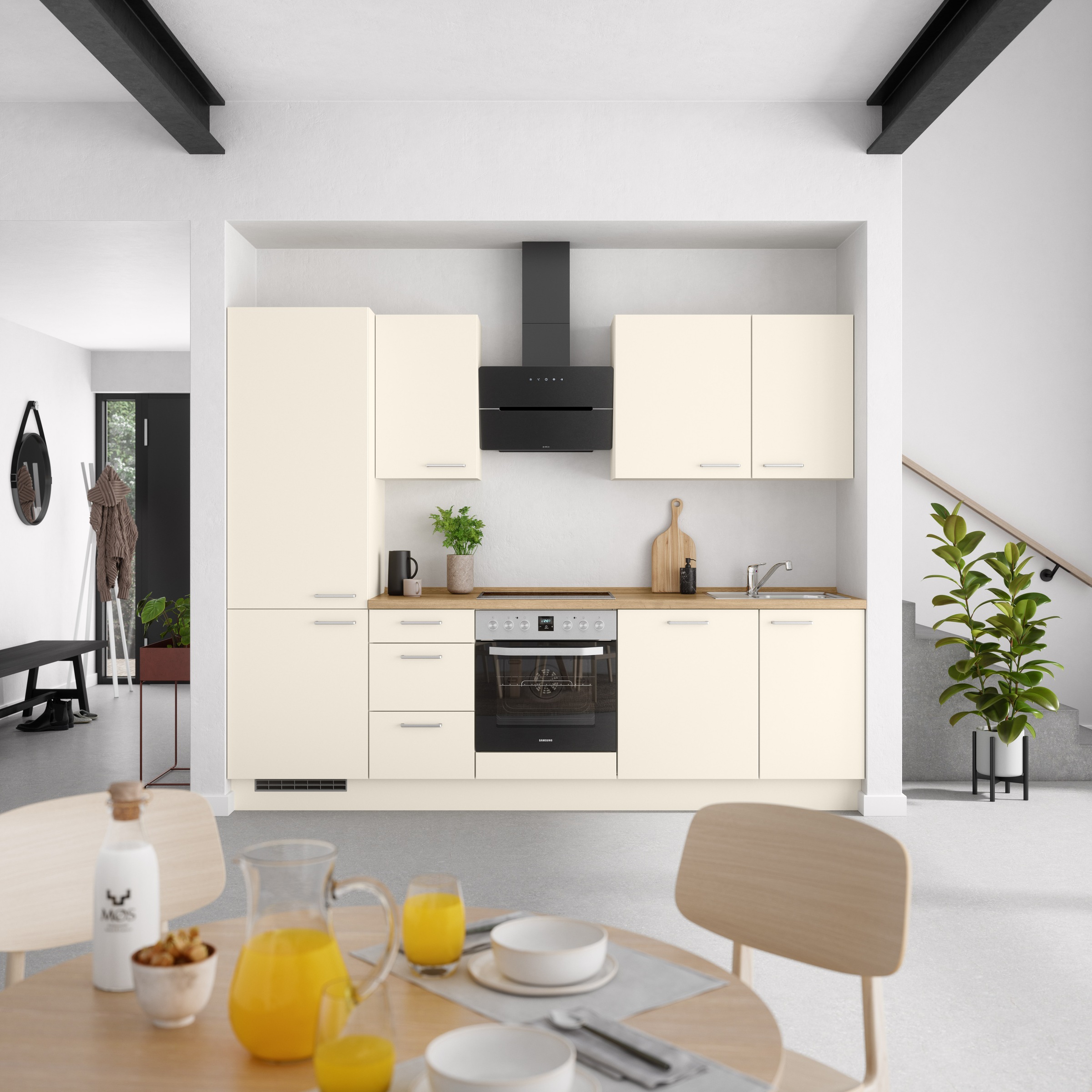 nobilia® Küchenzeile »"Touch II"«, vormontiert, Ausrichtung wählbar, Breite 270 cm, wahlw. mit E-Geräten