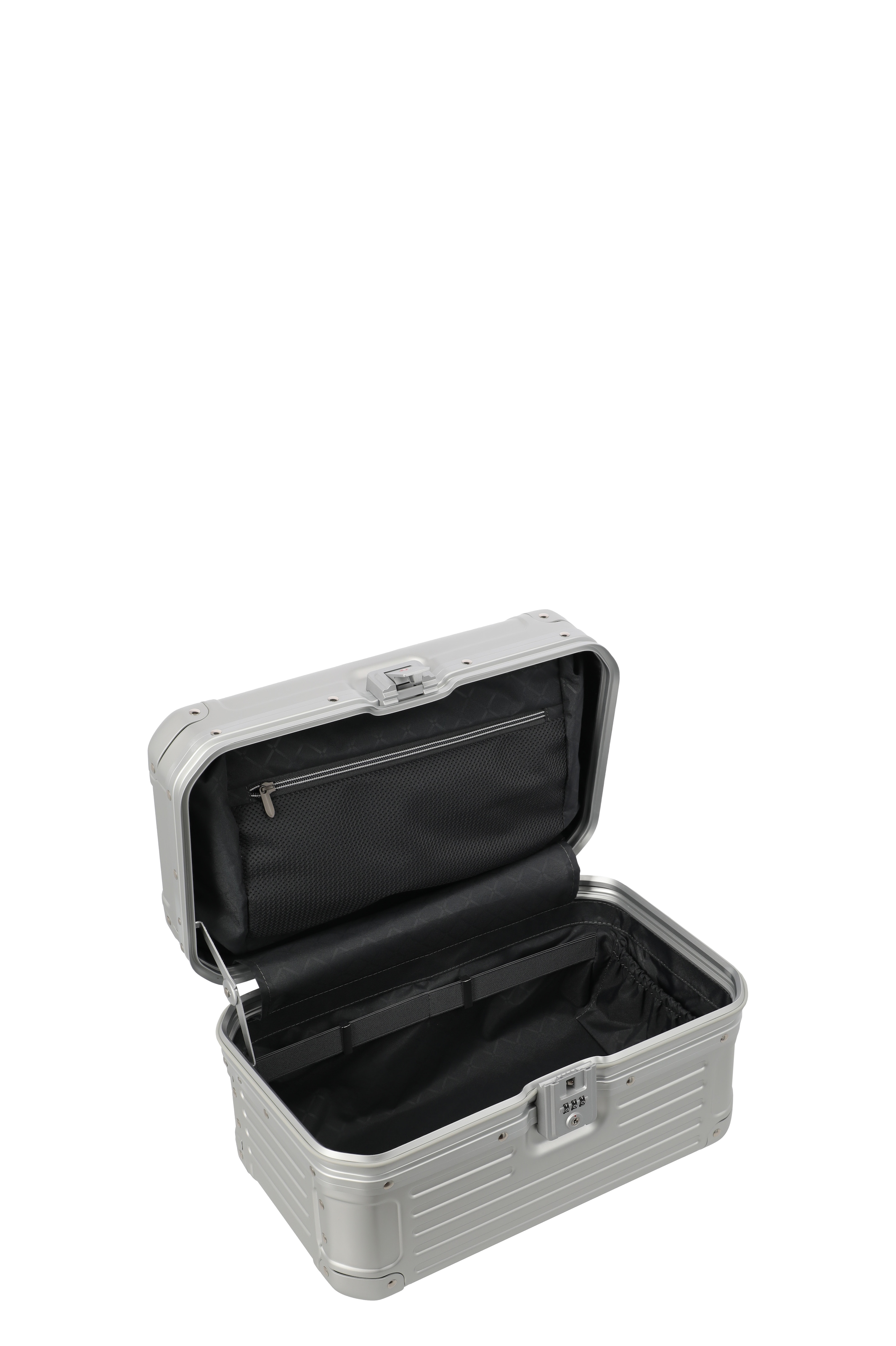 travelite Beautycase »NEXT Kosmetikkoffer Aluminium« Kosmetikkoffer mit herausnehmbarem Inlay und TSA-Schloss