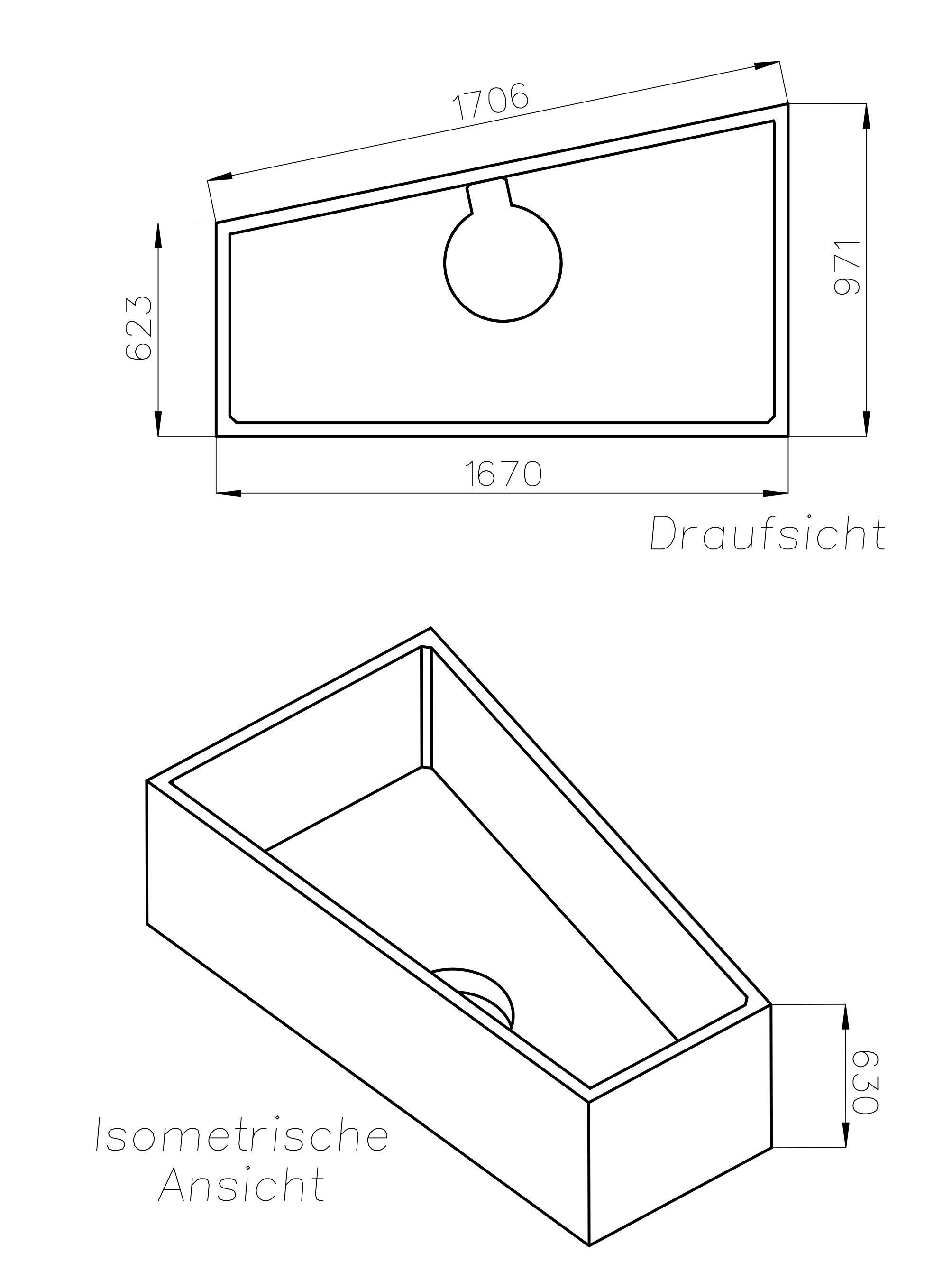 OTTOFOND Badewanne Höhe 64 cm